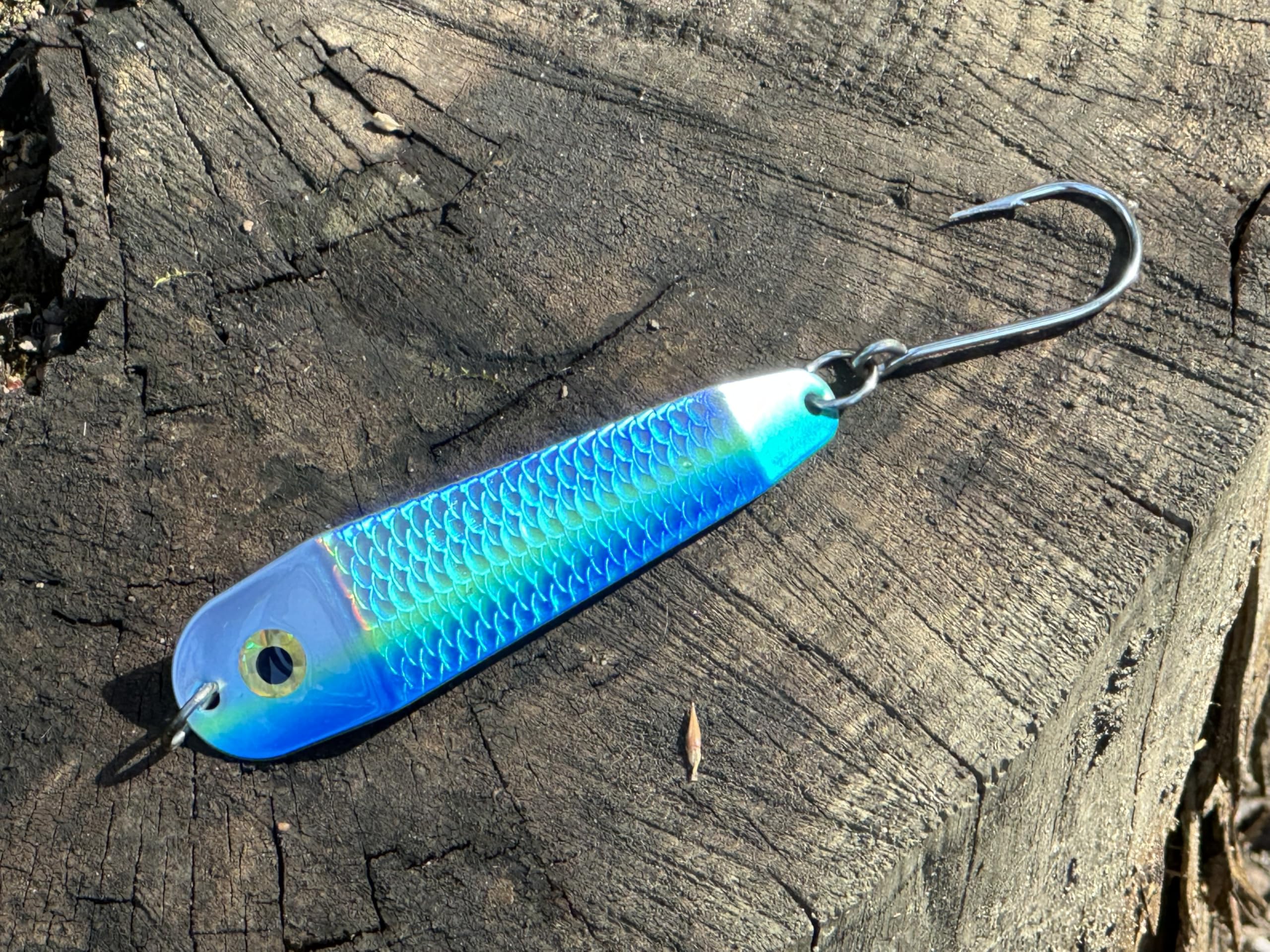 Loony Spoons Max 4er-Pack – Premium Angelköder – Lachs, Forelle, Zander – Salzwasser und Süßwasser (Grüne Hornisse, Zitronen-Limette, Heringshilfe, Dorado)