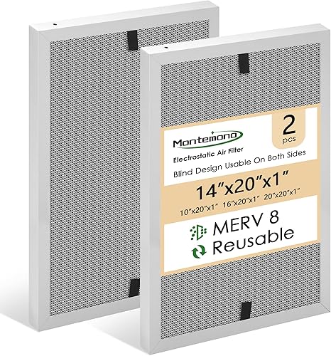 Miniatura 8 de Filtro de horno de 12 x 12 x 1  MERV8 Filtro de aire electrostático de aluminio de repuesto lavable Filtro HVAC reutilizable Centro de horno Filtros