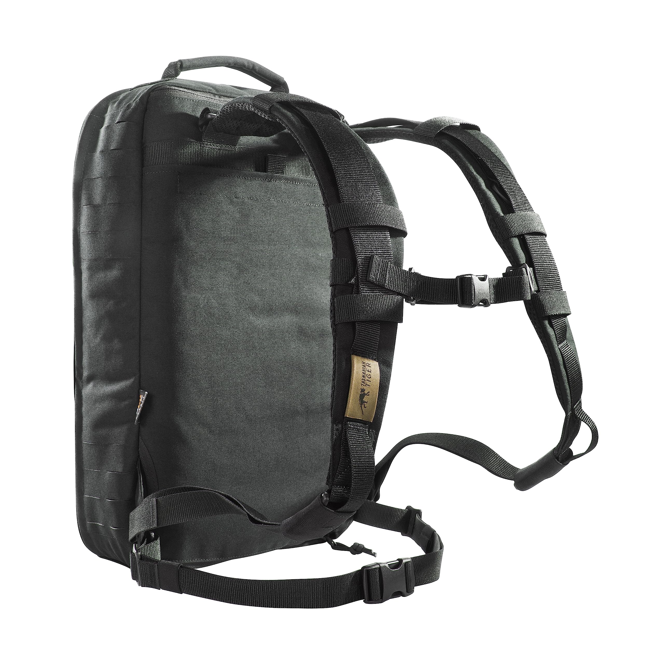 Tasmanian Tiger TT Medic Assault Pack MKII L Taktischer Erste Hilfe Einsatz Rucksack Leer für Notfall Reisen Camping Wandern Radfahren Outdoor (Schwarz)