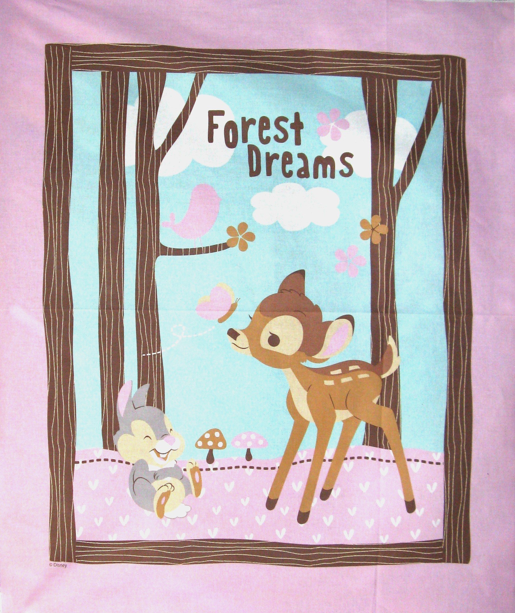 43" Wide Disney Bambi Cotton Fabric by The Panel