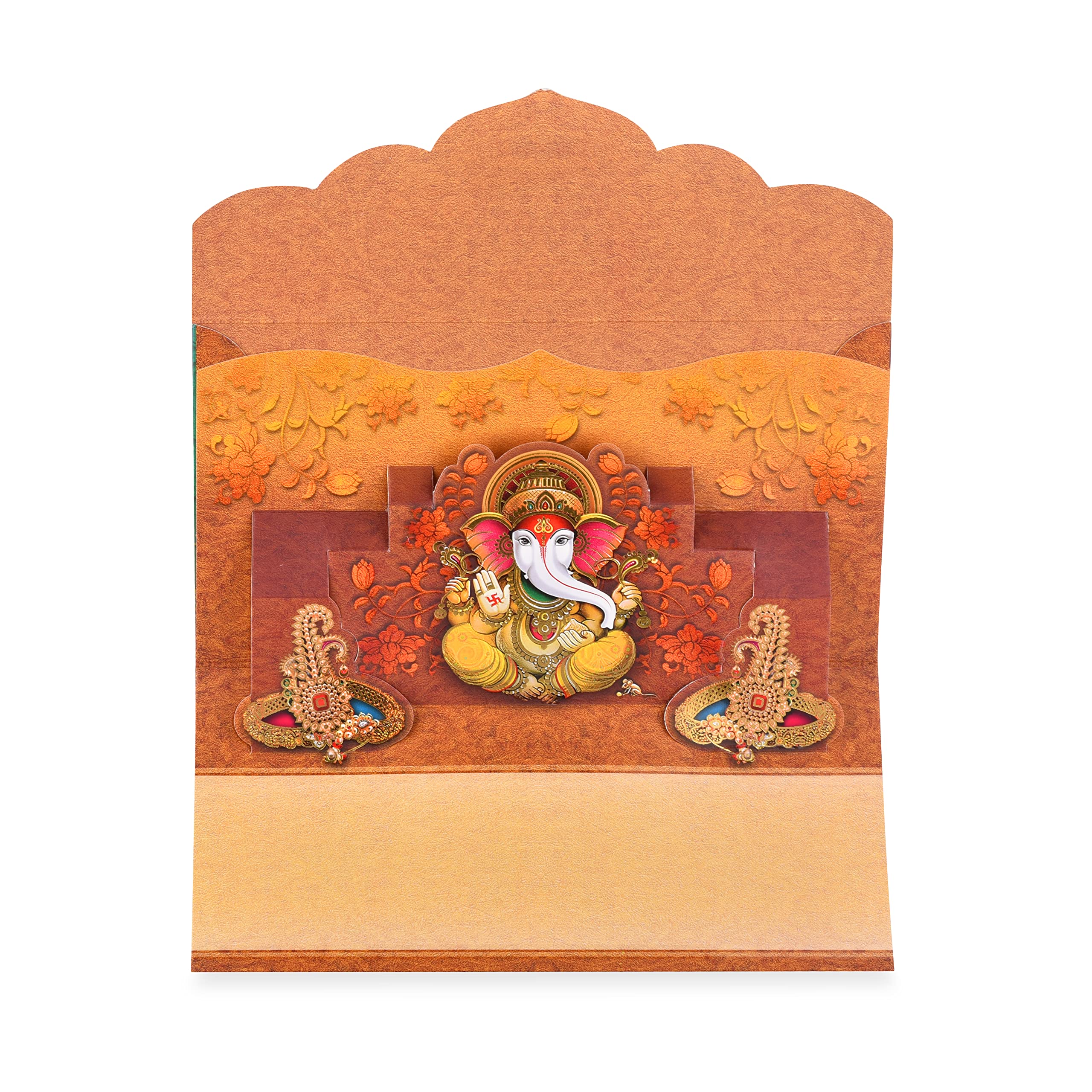 Fonsie Popup Ganesh ji design cash envelopes for gifting money on wedding gift, baby shower gift, shagun, family gatherings with name space pack of 10 3
