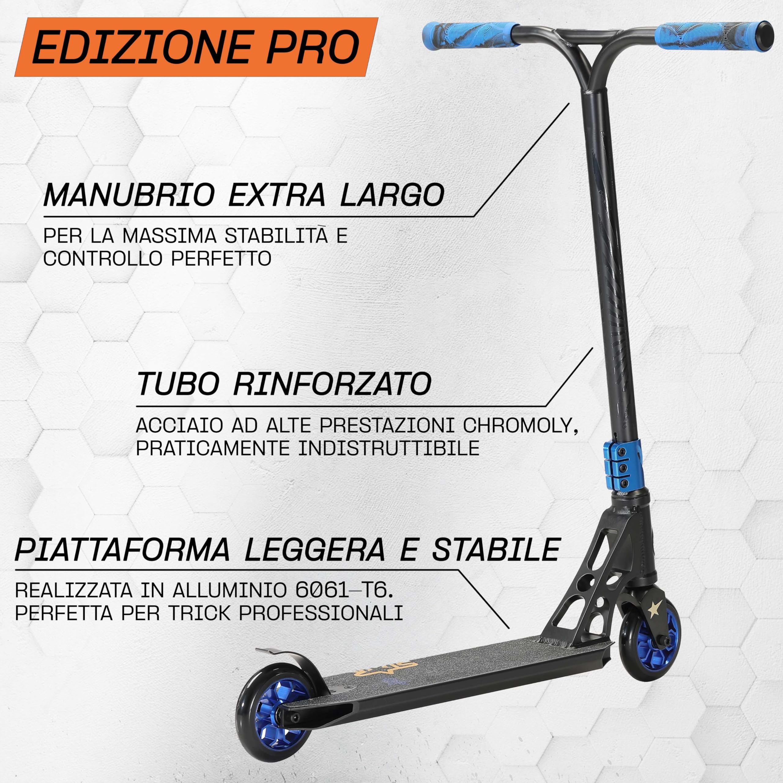 STAR SCOOTER Freestyle Stunt Scooter Professionale Monopattino per Adulti e Bambini da 8 Anni | HIC 110mm PRO