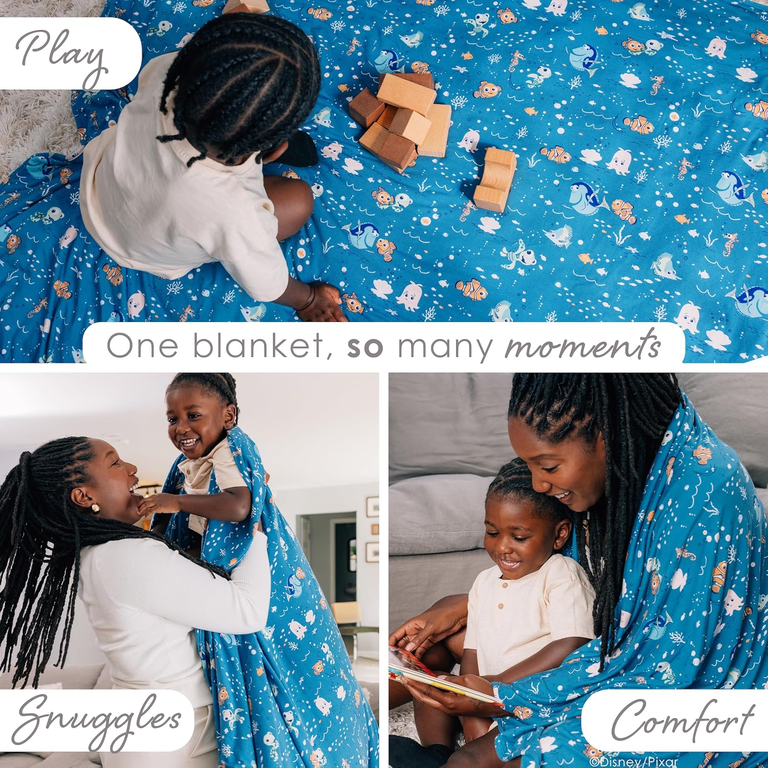 Milk Snob Disney Pixar Boy/Girl Oversized Blanket, Soft and Breathable, Snuggling and Play, Toddler Kids Family Bedding, Toddler Birthday, Kids Gift (Finding Nemo) 57 * 50 inches