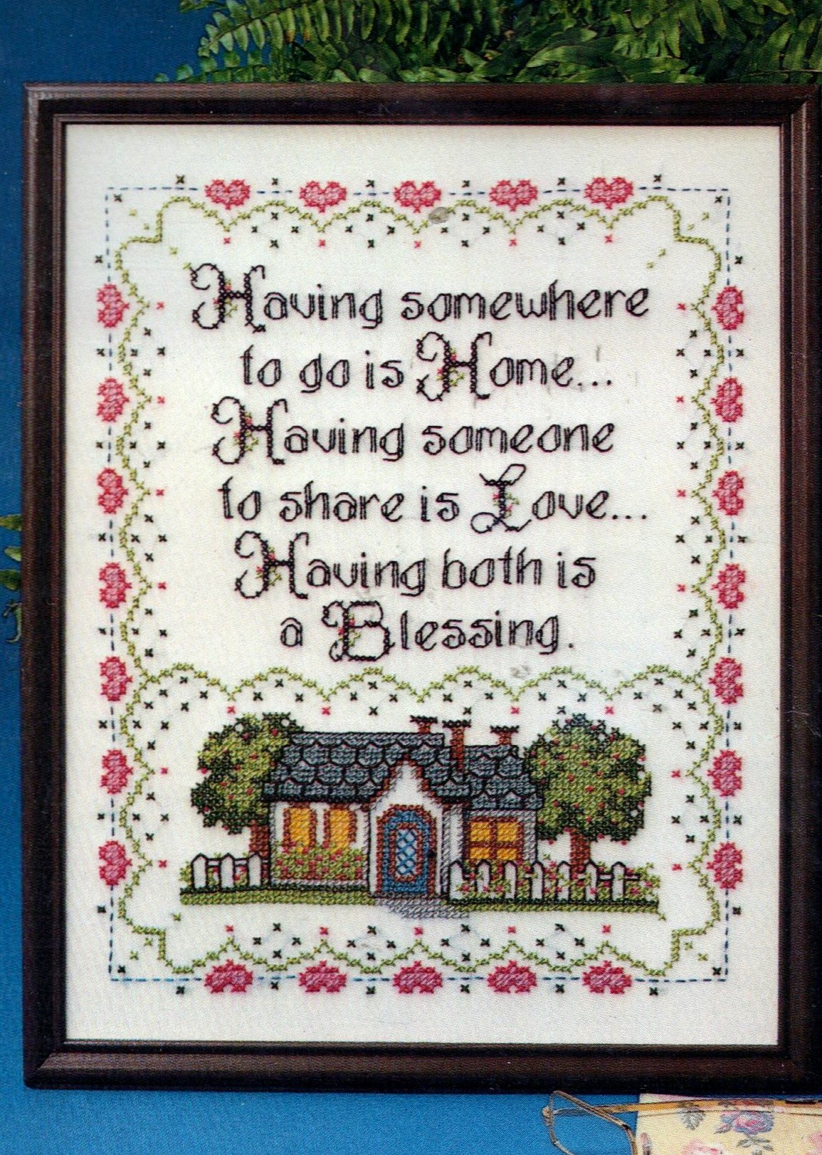 VogartHome Blessing Sampler - #8761Q - One Stamped Cross Stitch Pattern and Material - Vogart