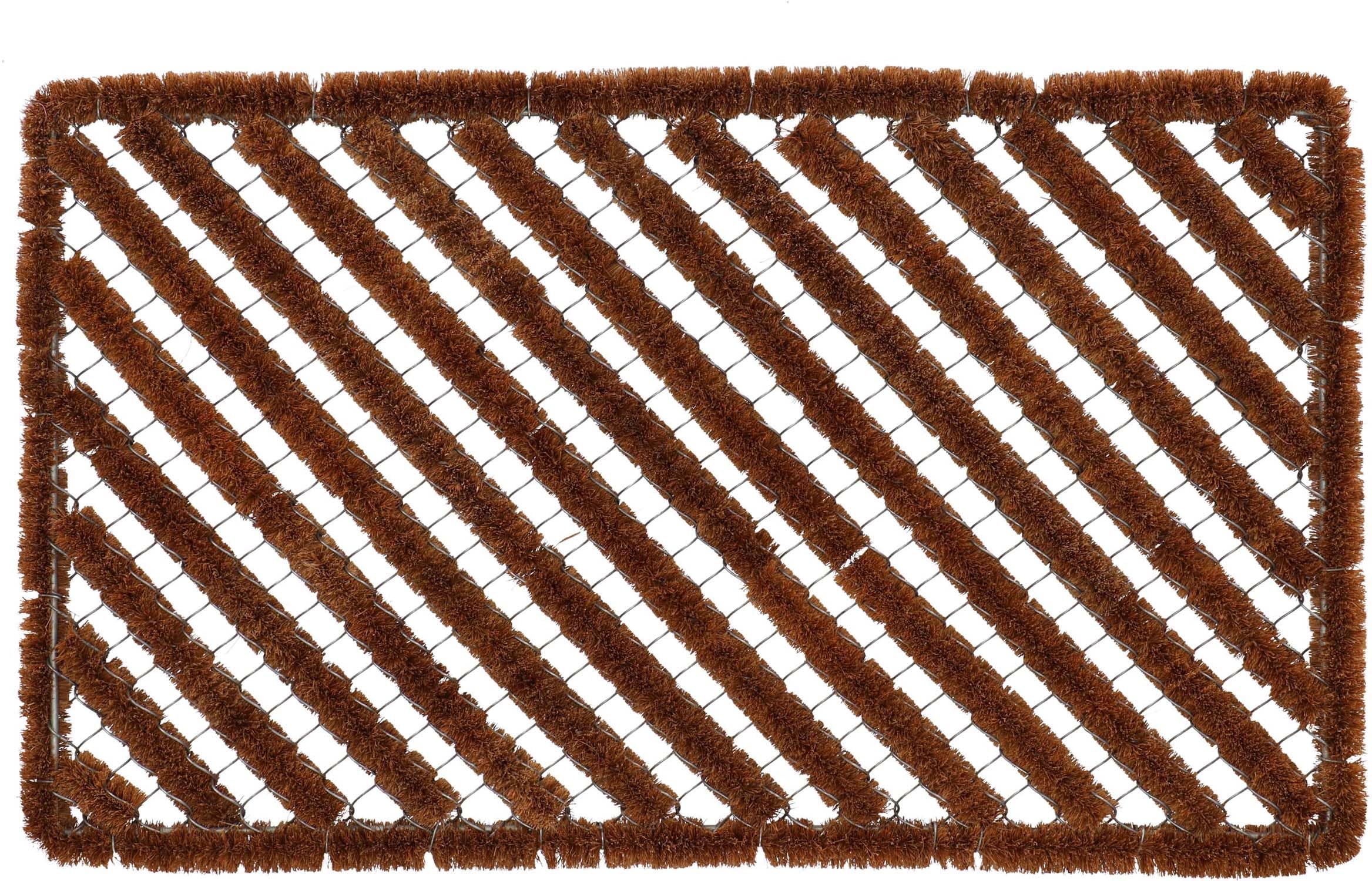 Paillasson spirale fils de fer coco extérieur 45x75 original tapis brosse grattoir de seuil