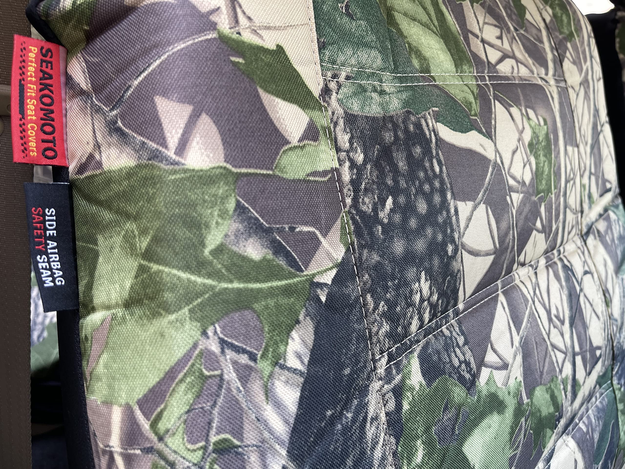Universal Camo Seat Covers For Trucks - Full Set Cotton Canvas, Airbag Compatible, Fit Ford F150, Chevy Silverado, Dodge Ram