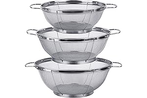 3-Pack Kitchen Strainer Basket with Handles