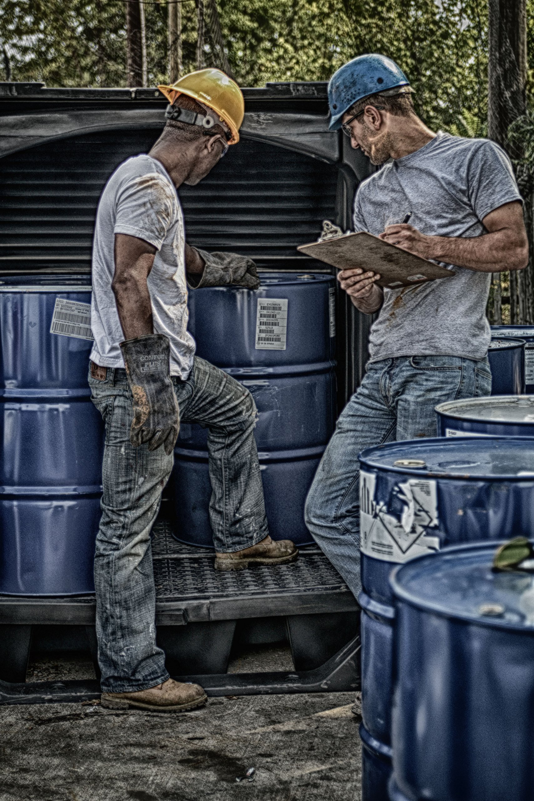 Enpac Poly Spill Collector 110 with Poly Drum Yellow, Drum, Dolly, Funnel, Collect Waste, Polyethylene, Durable, Mobile