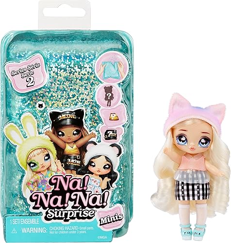 Na Na Na Surprise Minis Series - Muñeca de moda de 2 a 4 pulgadas, embalaje misterioso con sorpresa de confeti, incluye muñeca, atuendo, zapatos,
