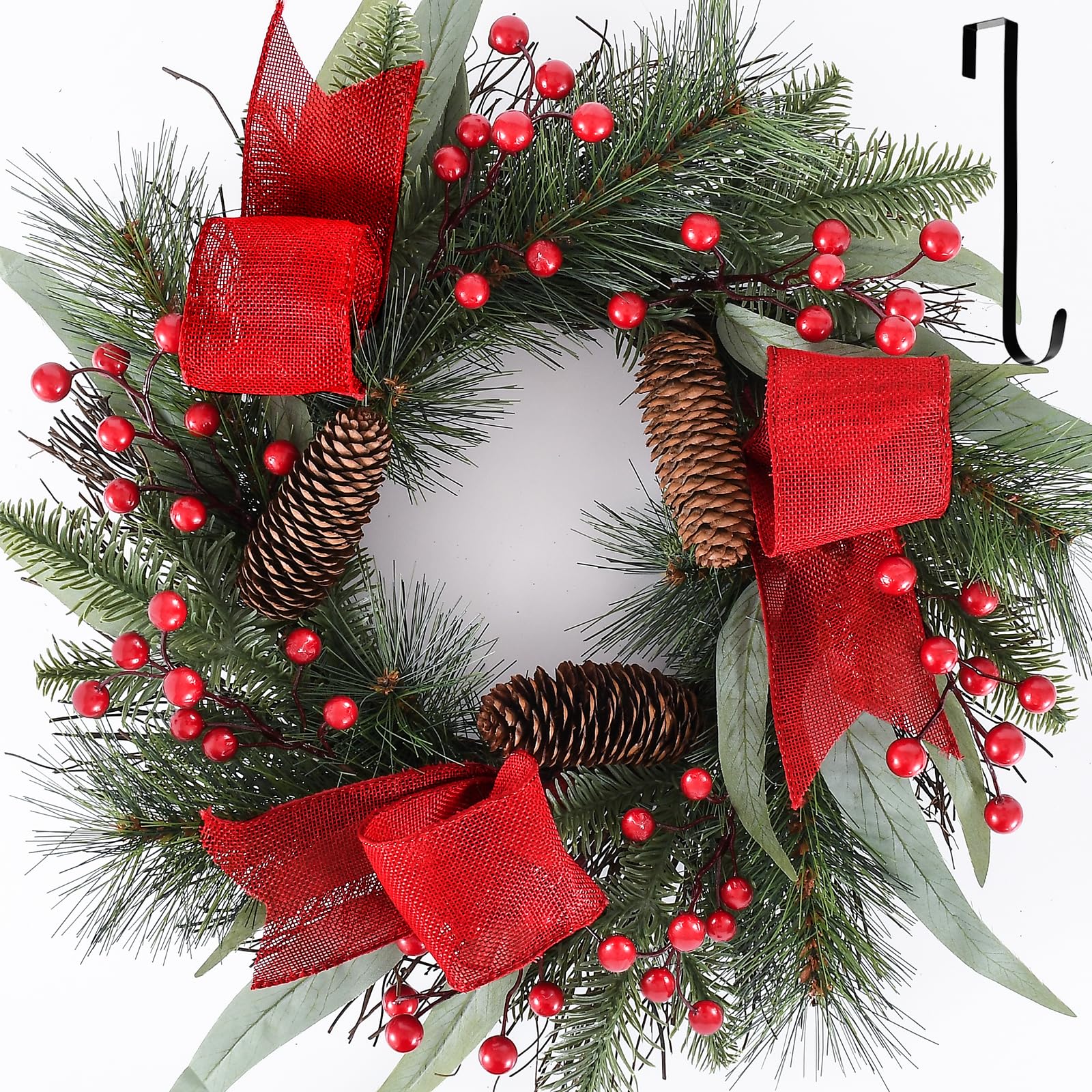 Nisoger 24-Inch Christmas Wreath
