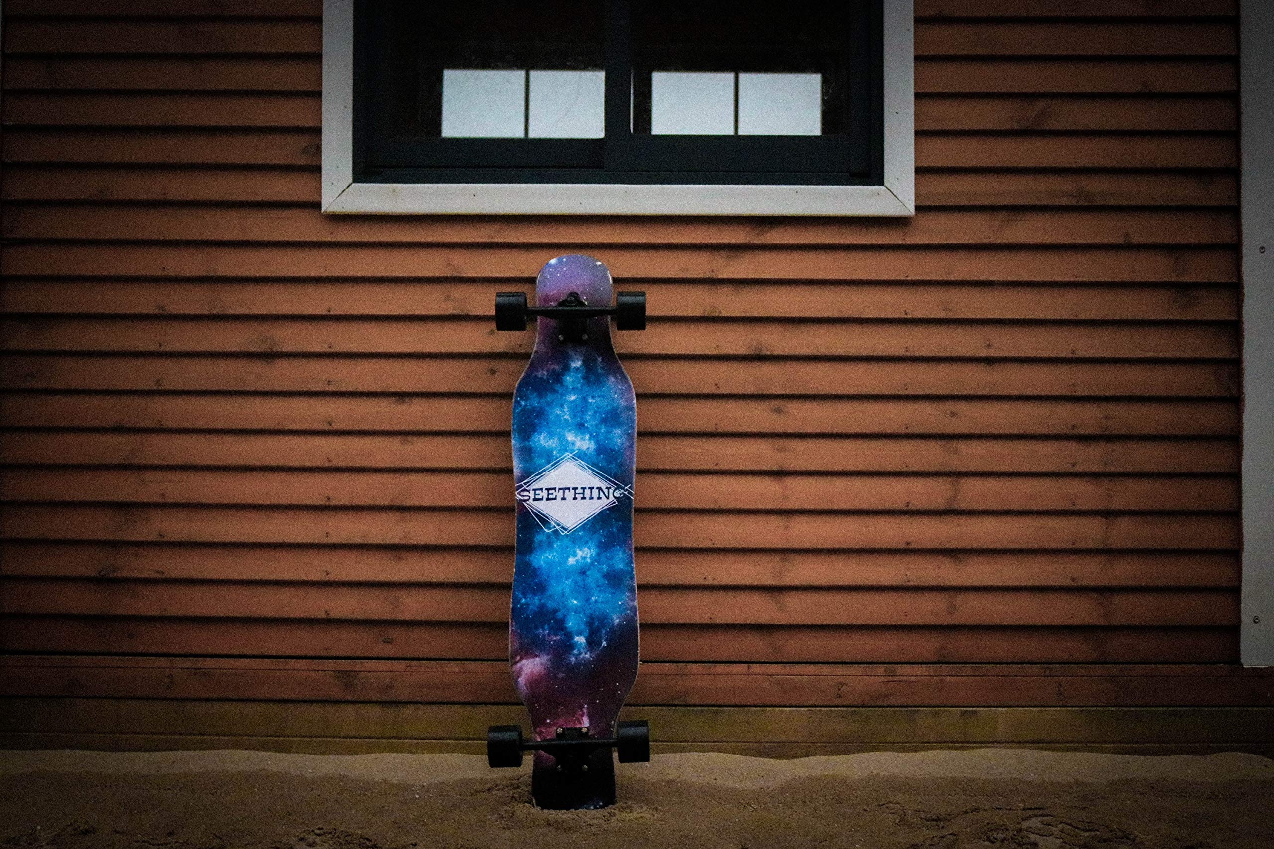 DINBIN 41 Inch Drop Through 8 Ply Maple Complete Longboards Skateboard