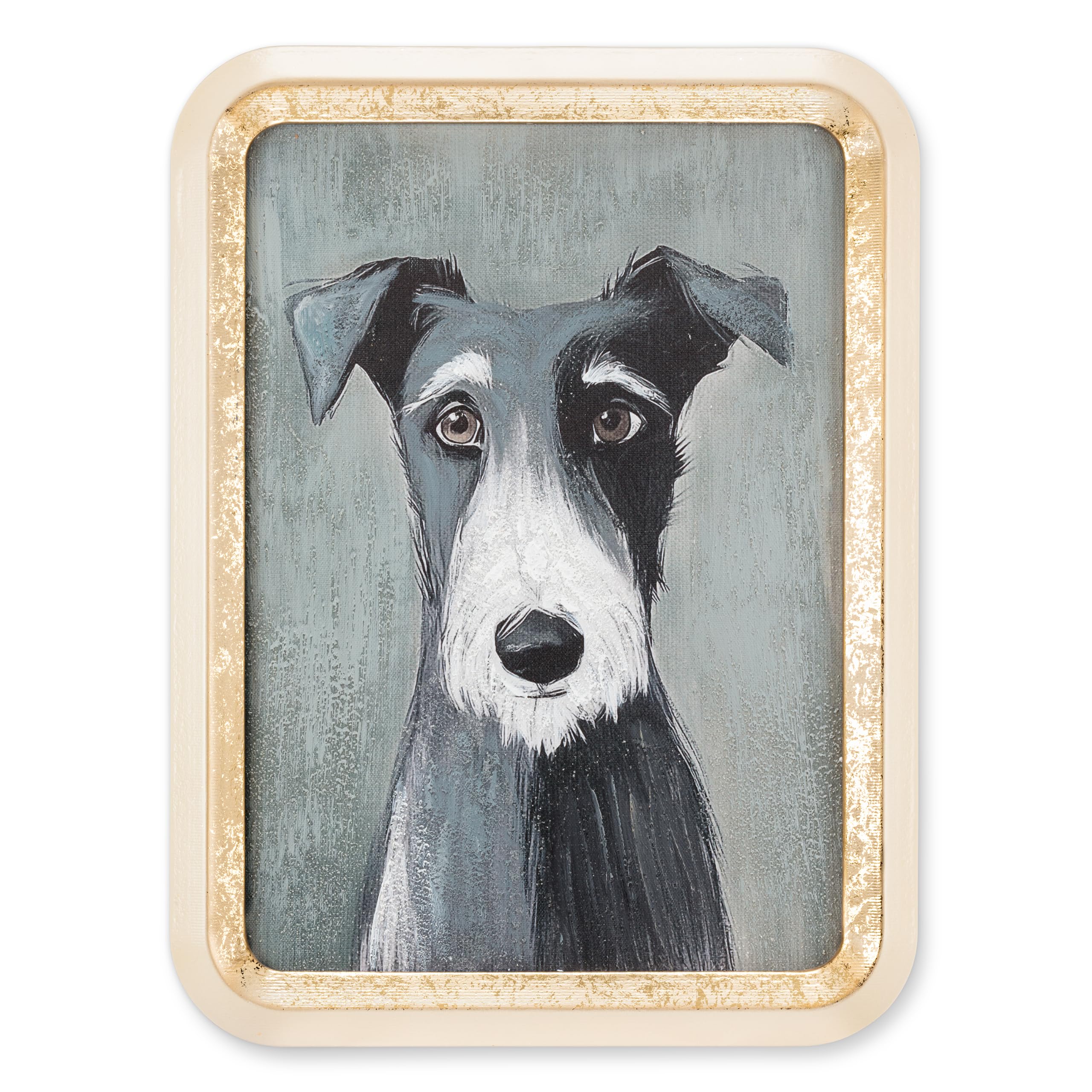 Abbott Collection Home Grey/White Black And Terrier Portrait Artwork