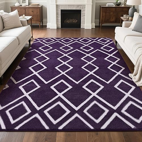 Miniatura 9 de Alfombra de pasillo suave, 2x6 pies, alfombra no deslizante marroquí para dormitorio, alfombras geométricas pequeñas con espuma viscoelástica