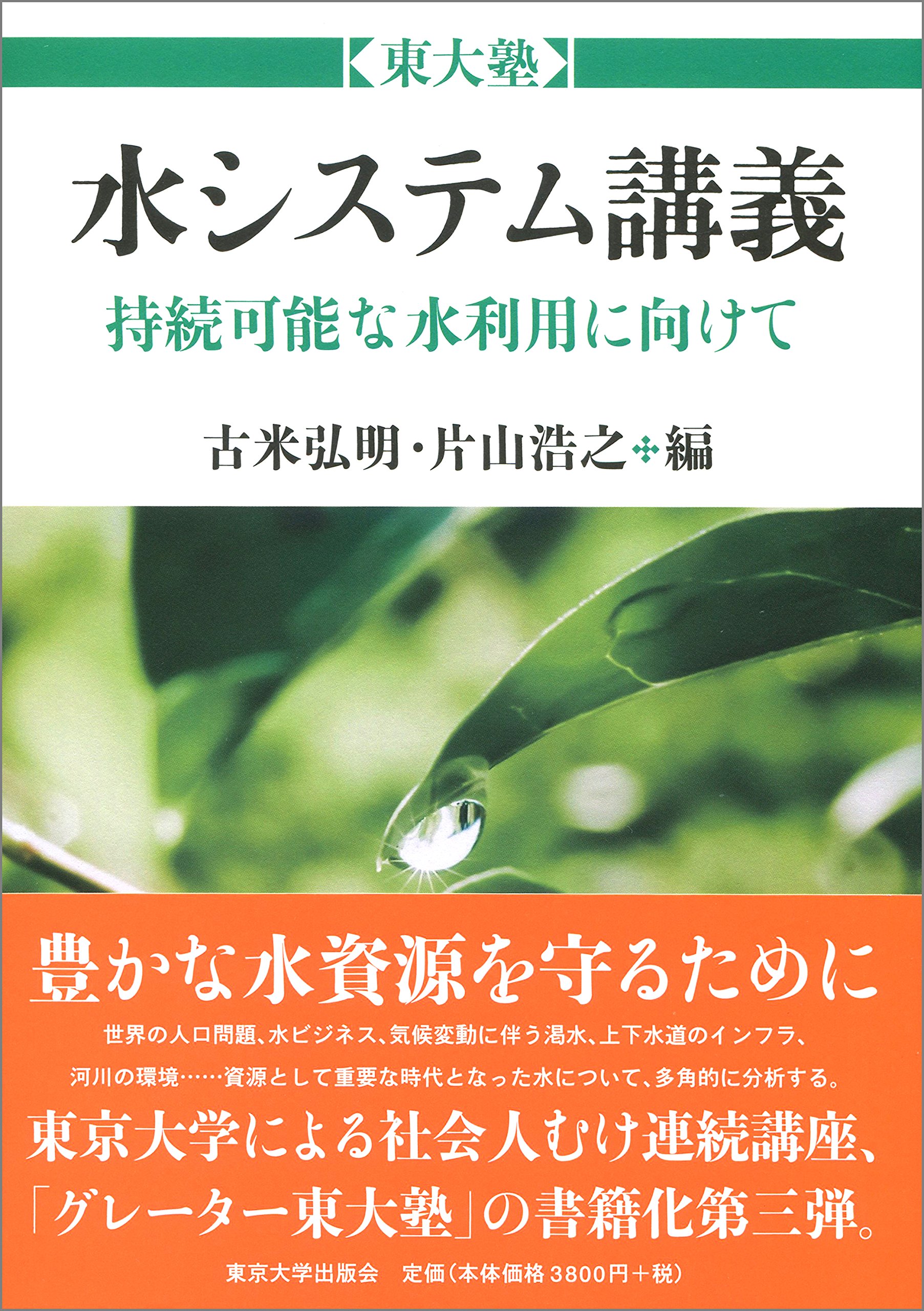 Amazon.co.jp: 東大塾 水システム講義: 持続可能な水利用に向けて