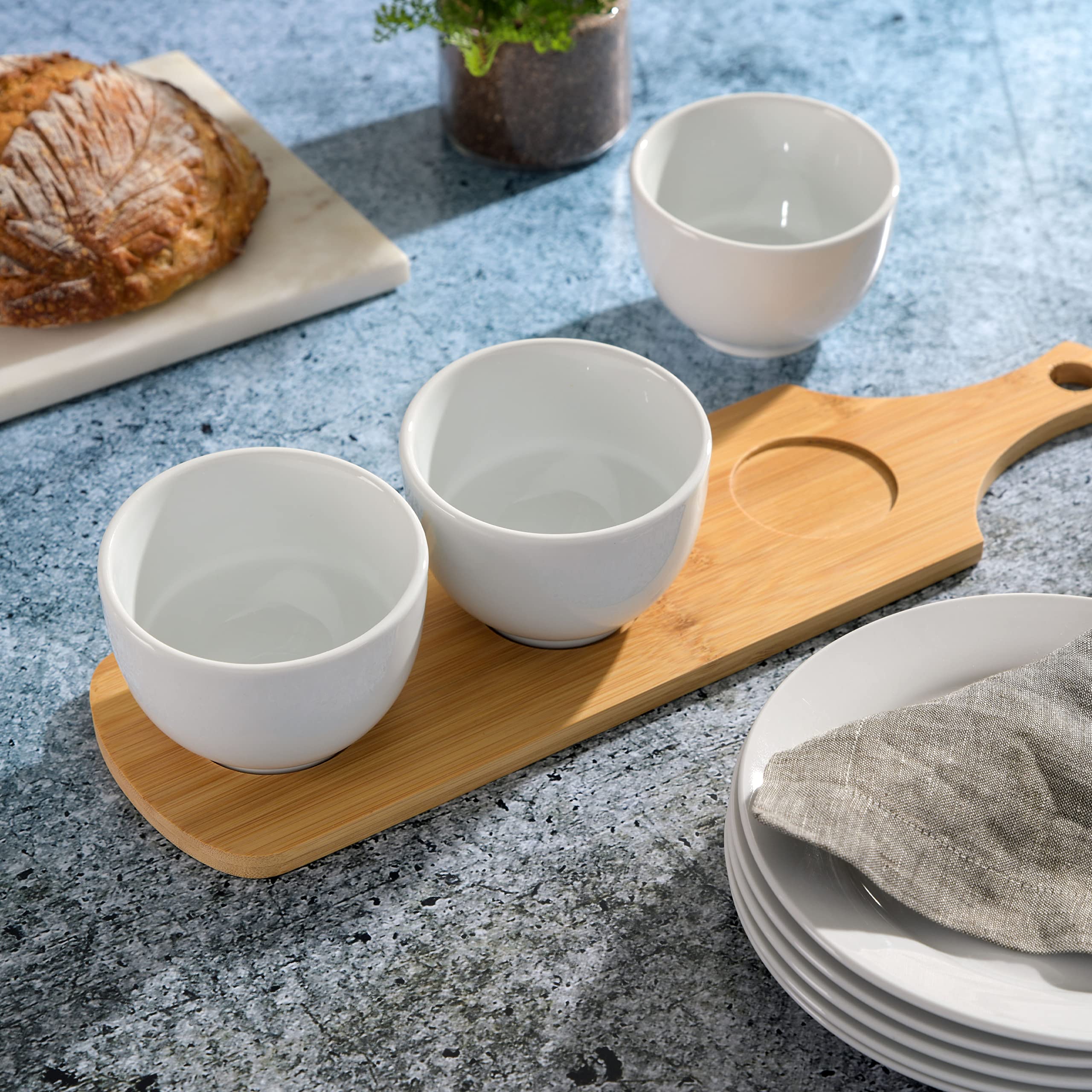 Amazon.com | Gibson Home Gracious Dining Dinnerware, 3pc Tidbit