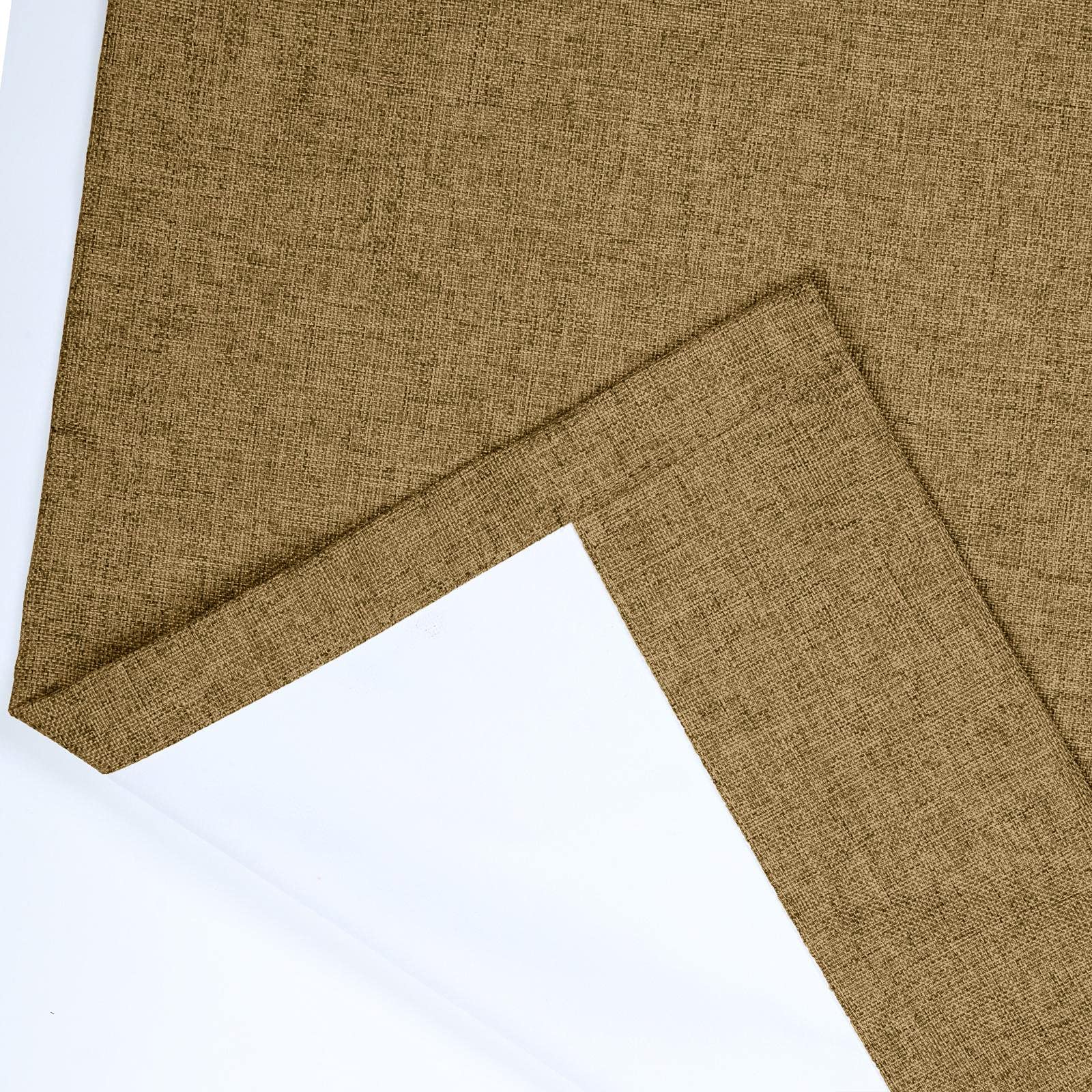 ChadMade Rideau Occultant en Lin 127 x 243 cm (L x H), Rideau à œillets Isolant Thermique pour Salon Chambre (Chocolat, 1 Panneau)