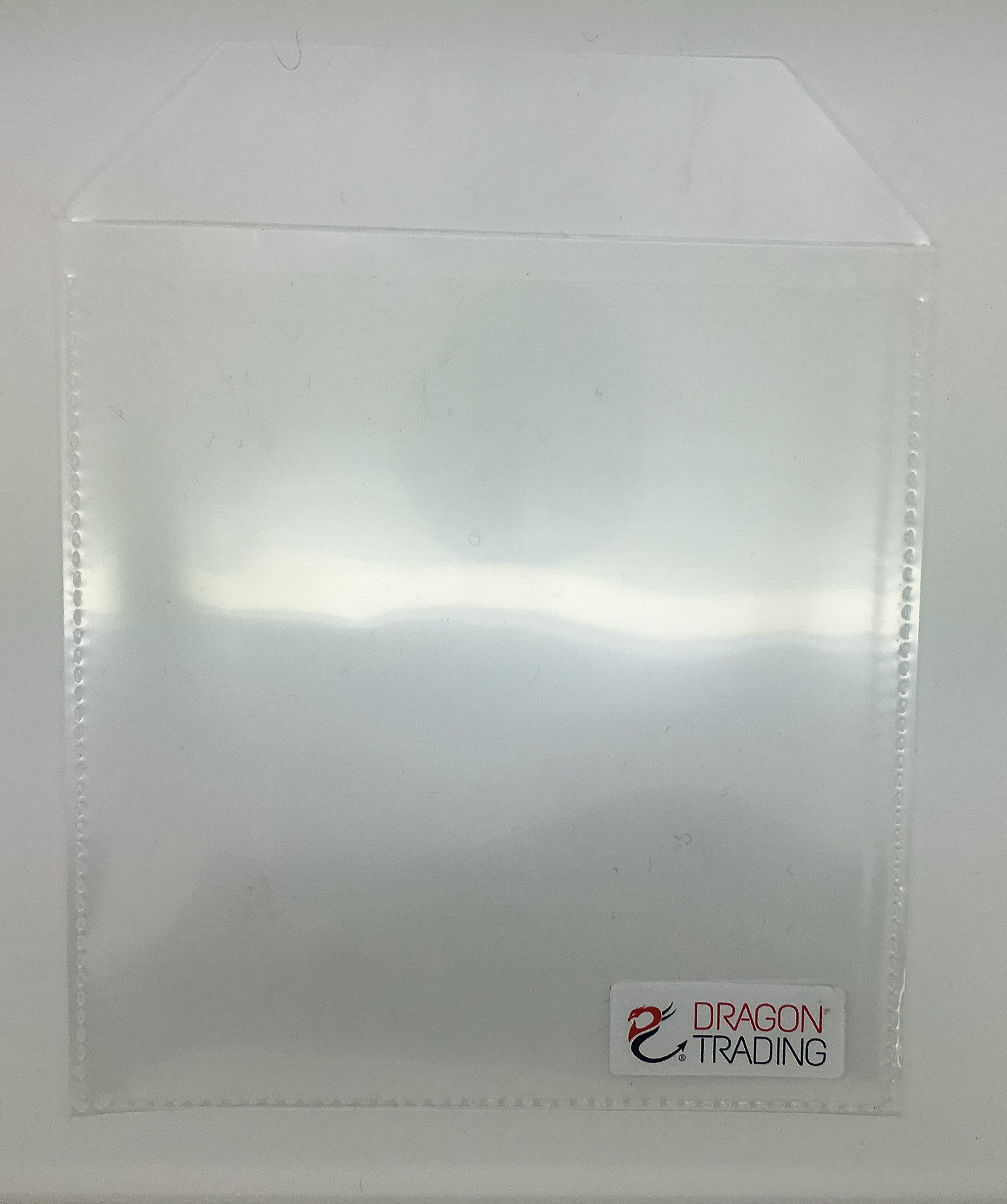 10 x CD DVD Blu Ray Disc Clear Sleeves With Flap and Stitched Edges. Plastic 80 Micron Disc Sleeve Wallet - 10 Pack