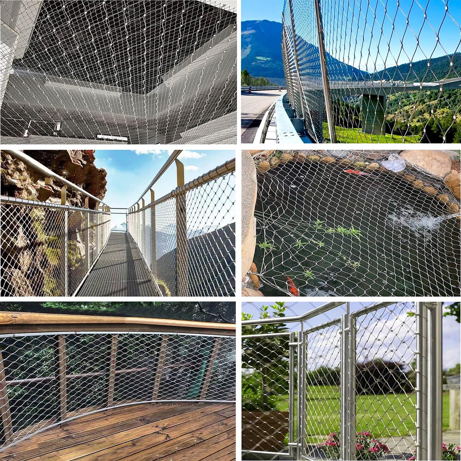 Siatka linowa ze stali nierdzewnej 304, elastyczna siatka balustradowa do dekoracji ogrodu i gospodarstwa, siatka bezpieczeństwa, dekoracyjna siatka DIY, 1,5 x 26 m