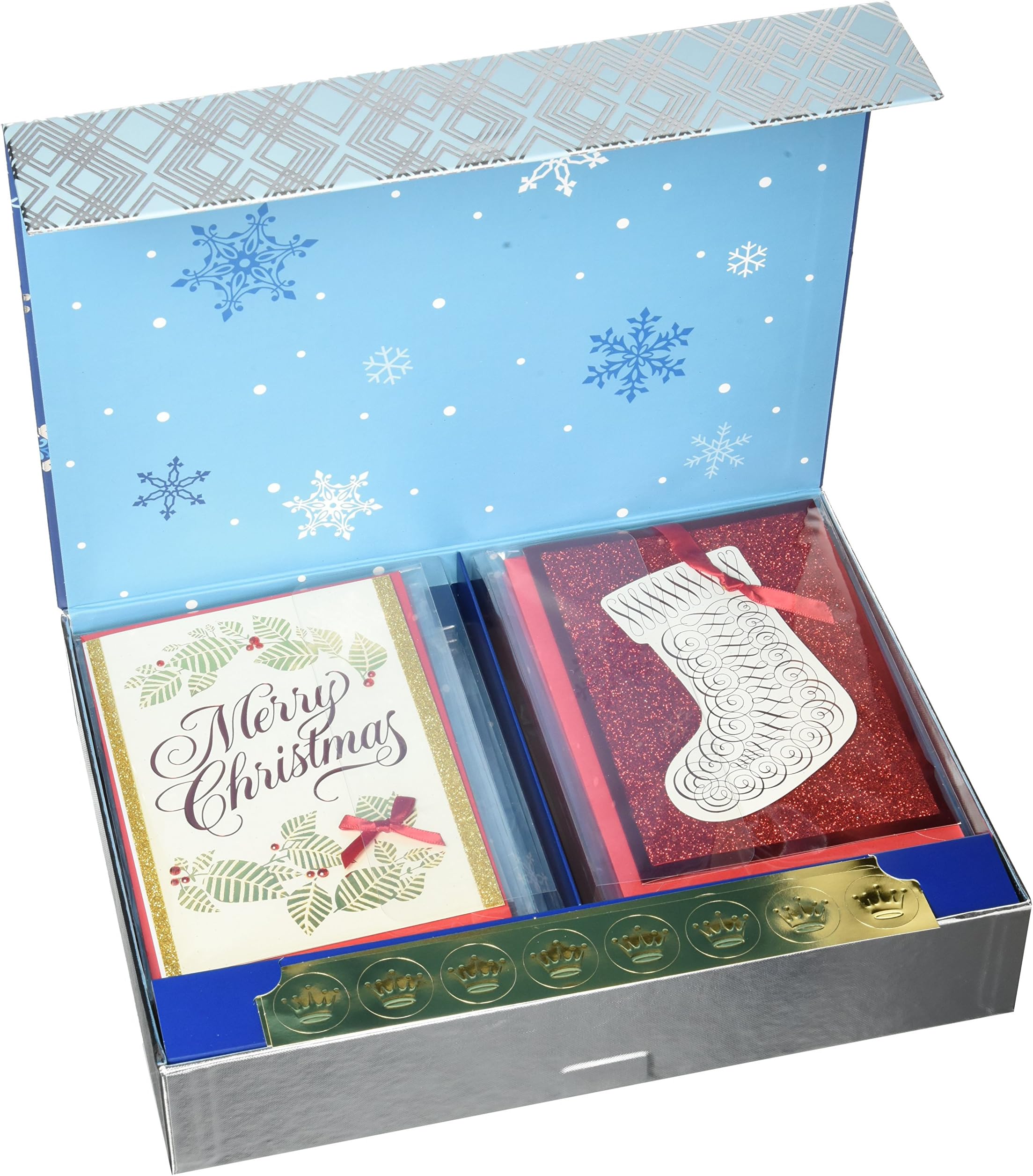 Assorted Boxed Christmas Cards Set (Pack of 24 Handmade Holiday Cards with Envelopes) (1XPX1975)