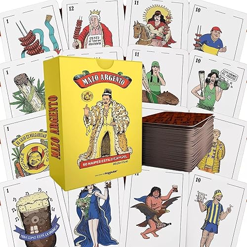 Naipes Españoles I Messi & Edición Maradona | 50 Naipes | Barajas Españolas | Baraja Premium para Juegos de Cartas I Regalo de Cumpleaños I Mazo de