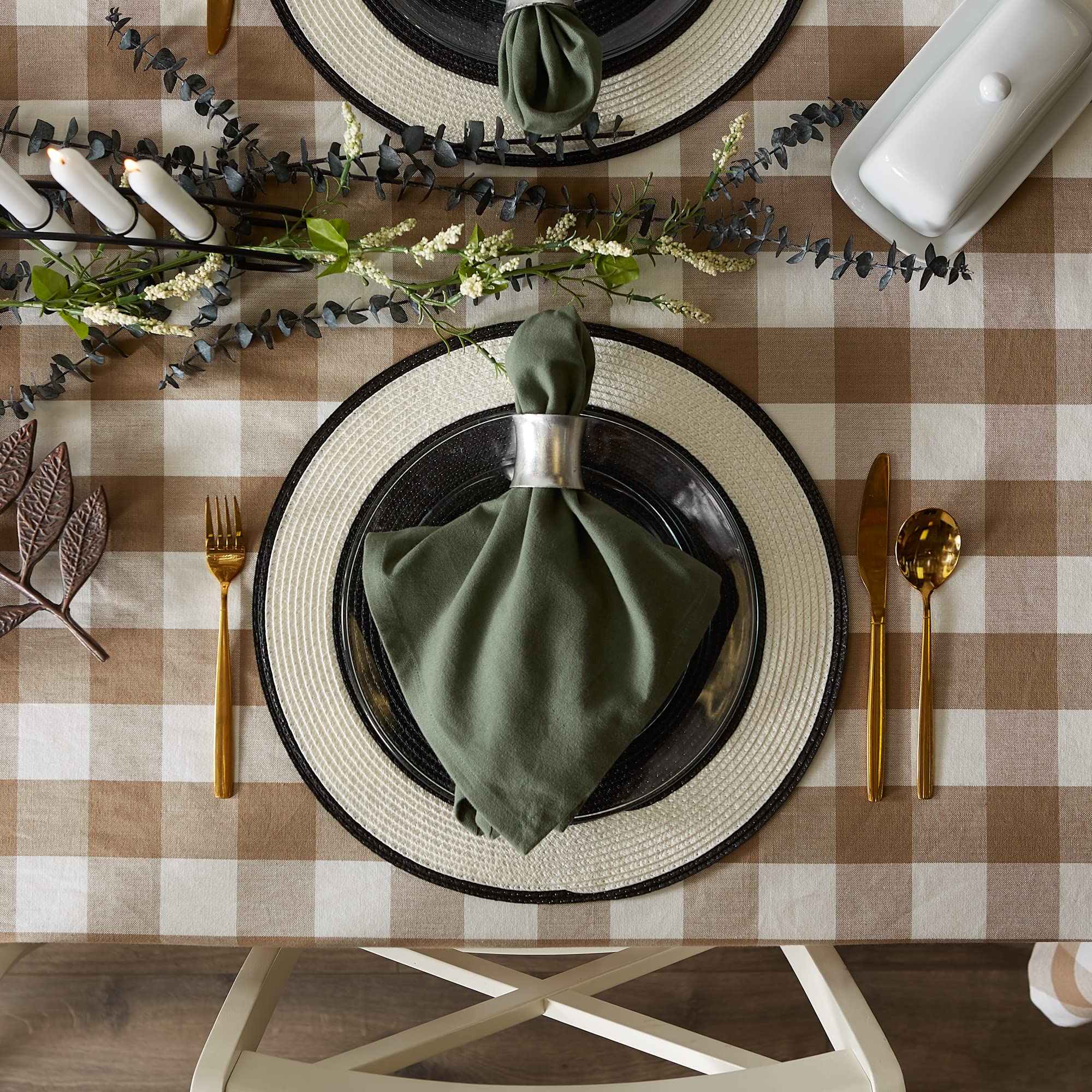 DII Classic Tabletop, Cotton, Stone, Tablecloth, 60x120, 120 x 60 inch (Rectangular) - Image 4