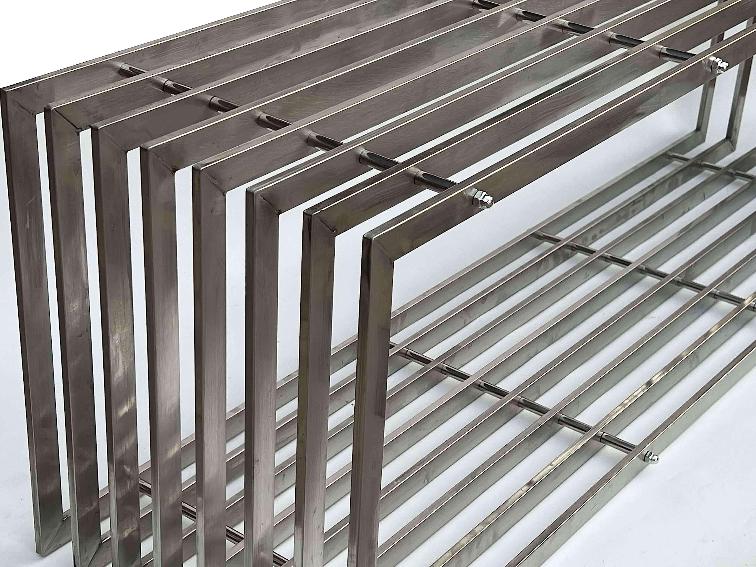 DanDiBo Kaminholzregal Innen Edelstahl Metall Kaminholzständer 96429 Brennholzregal 150 cm Holzkorb Kaminholzhalter
