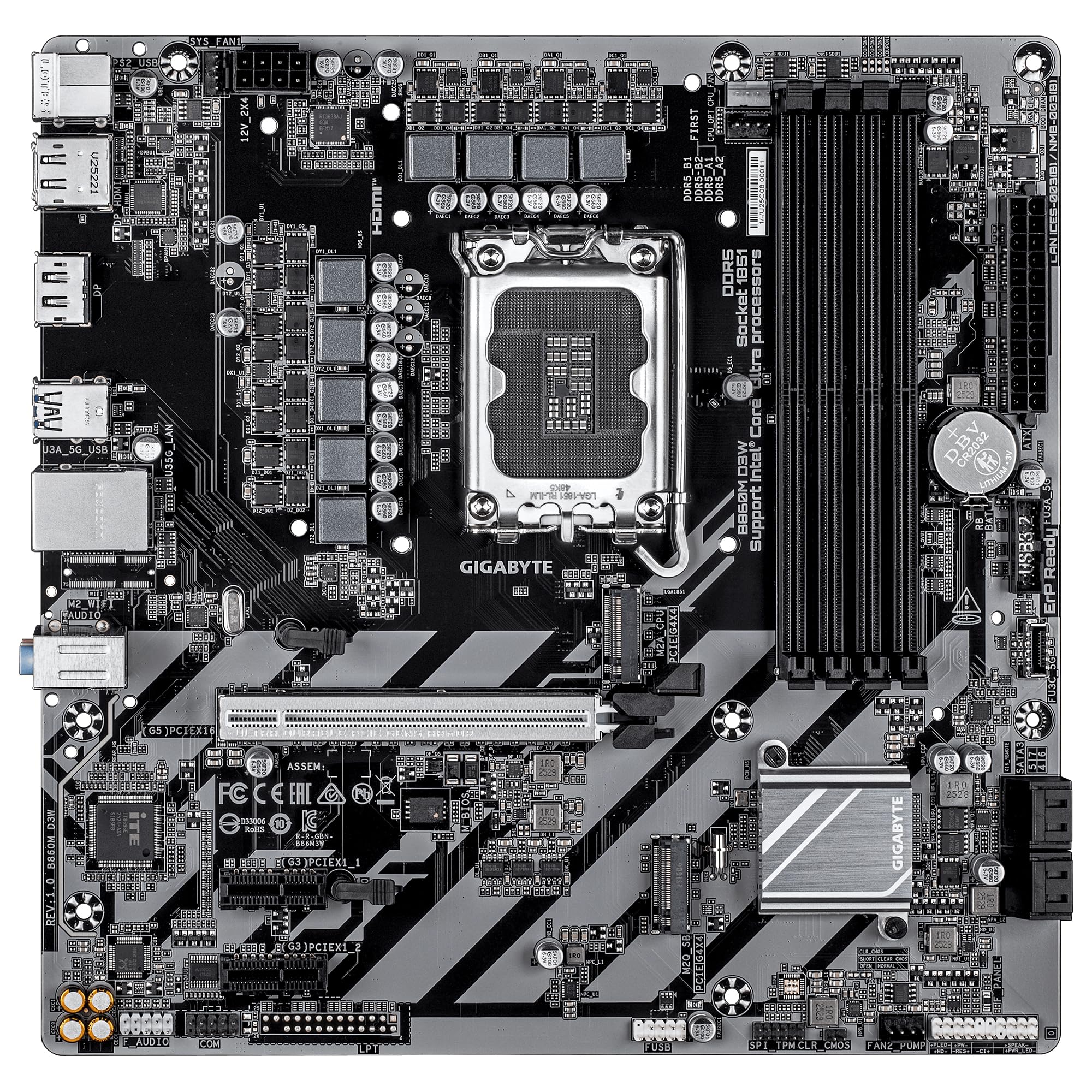Amazon.co.jp: GIGABYTE B860M D3W マザーボード - Intel Core Ultra