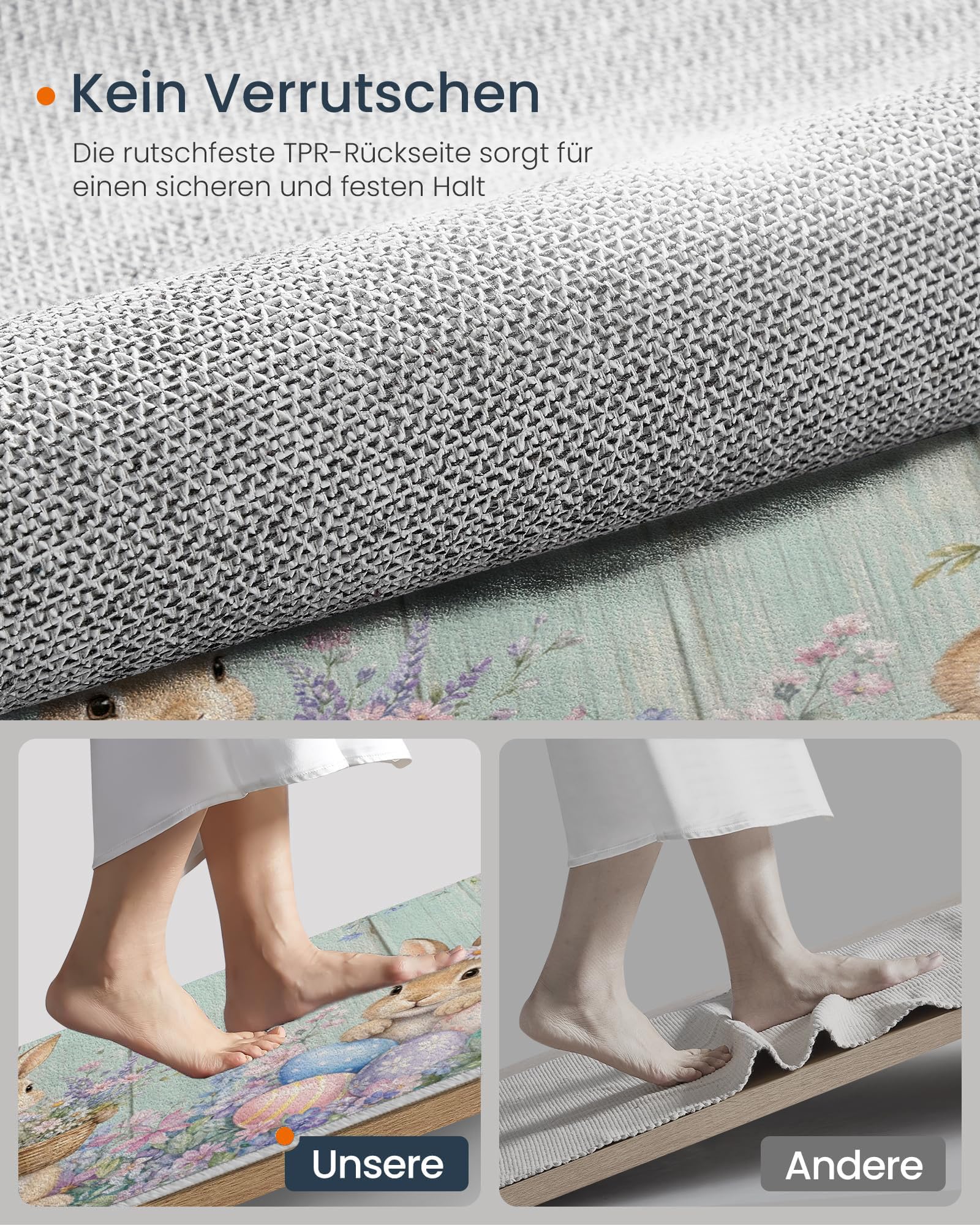 Alfombra Redonda Antideslizante Acogedora, Estilo Preciosa Acuarela con Estampados Huevo De Pascua De Conejo, para Dormitorio Apartamento Dormitorio, Lavable Pila Baja 160cm
