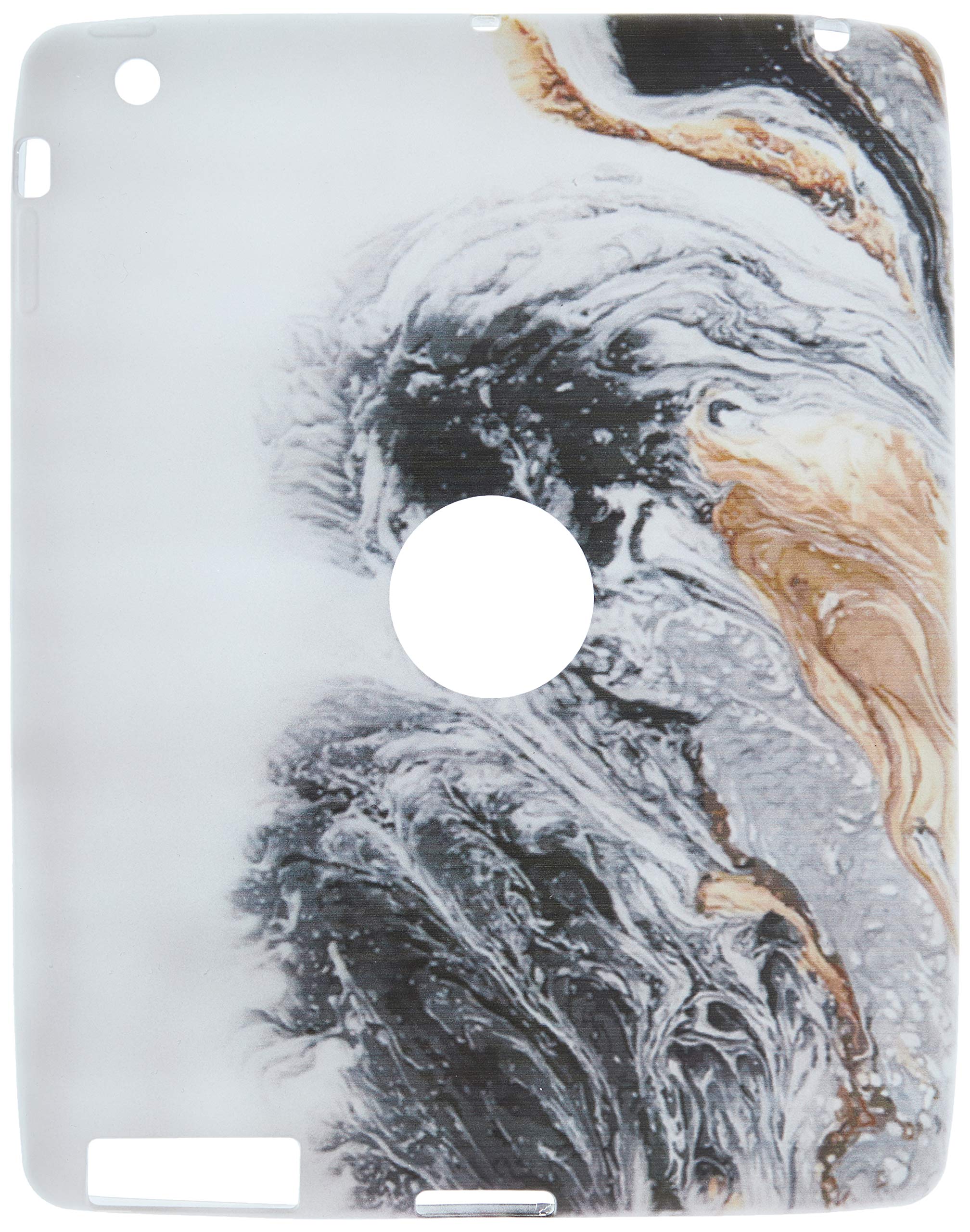 iPad 3.Nesil Model Dalgali Ebru Baskılı Silikon Kılıf