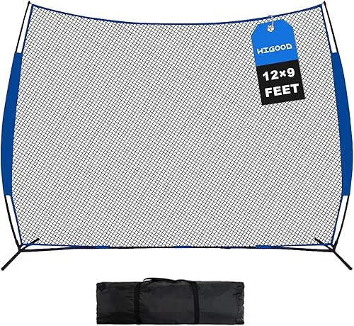 Baseball Barrier Backstop Net Heavy Duty Portable with Carry Bag for Softball Lacrosse Training for Backyard Adults Practice