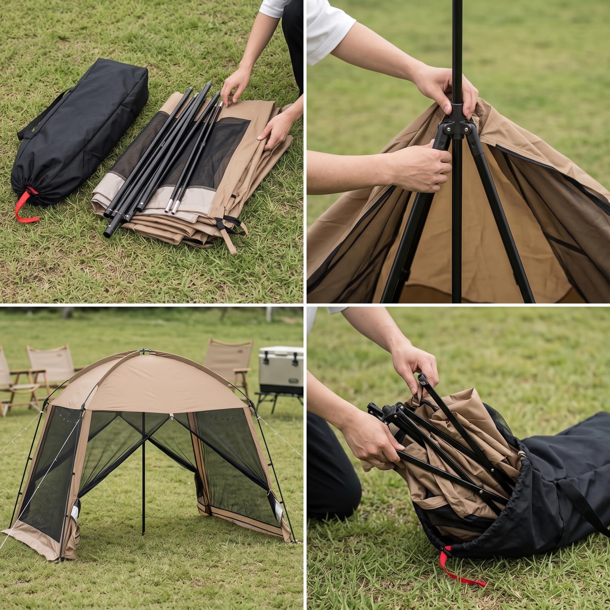Campeggio Versatile per Tutte le Stagioni, Riparo Outdoor Impermeabile per Campeggiatori, Style 2