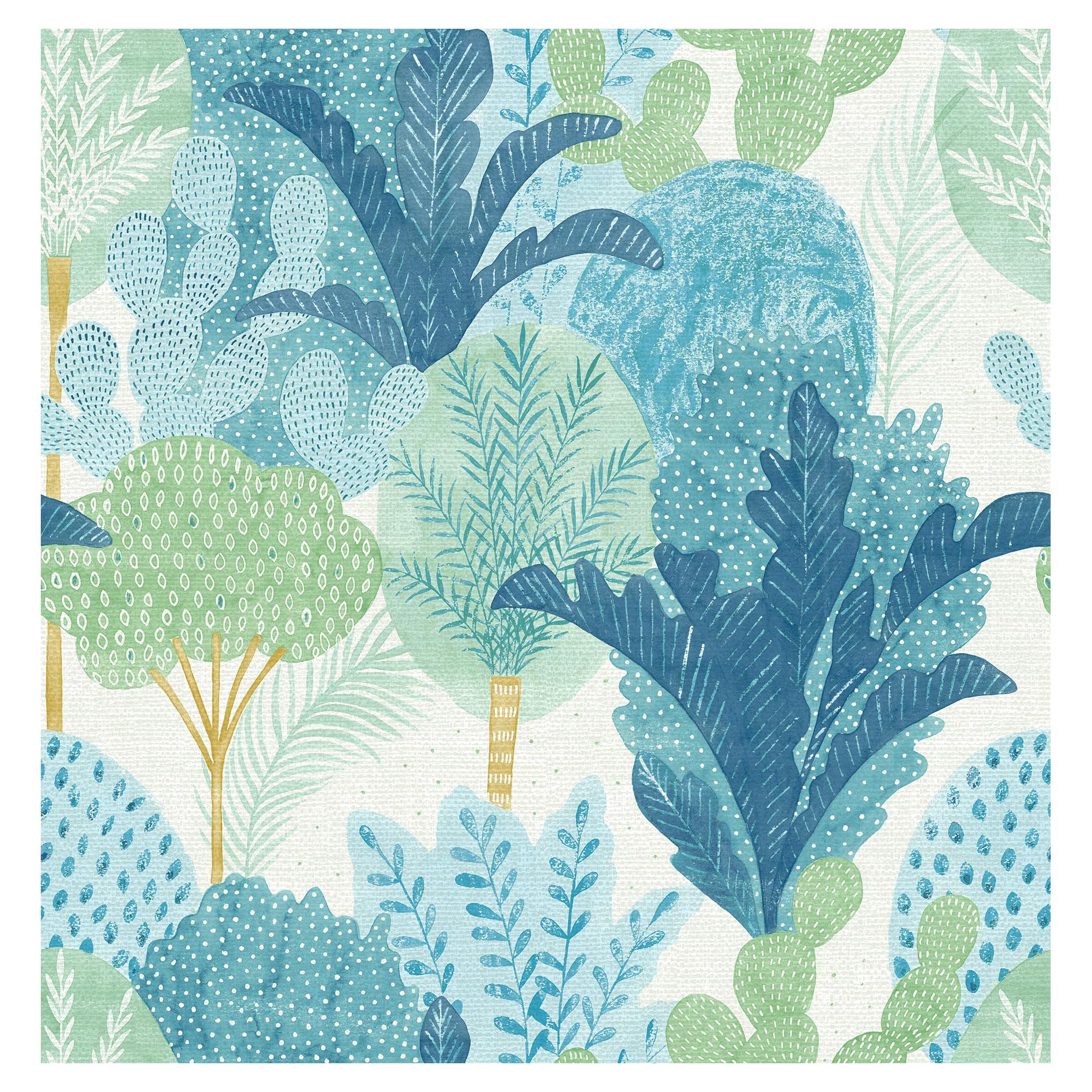 NuWallpaper NUWALL 2022 Keilani Sarcelle revêtement mural amovible bleu