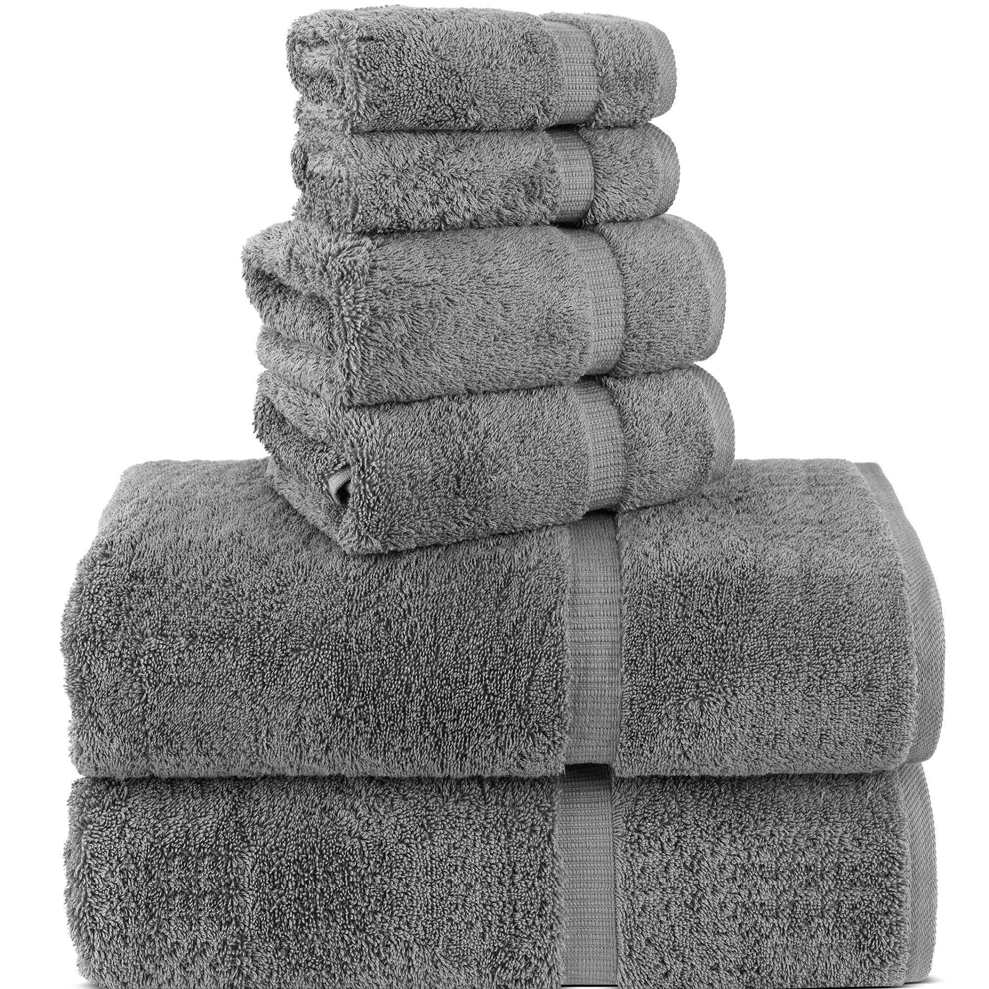 Chakir Turkish Linens 100 Cotton Premium Turkish Towels for Bathroom 2 Large Bath Towels 36x60 2 Hand Towels