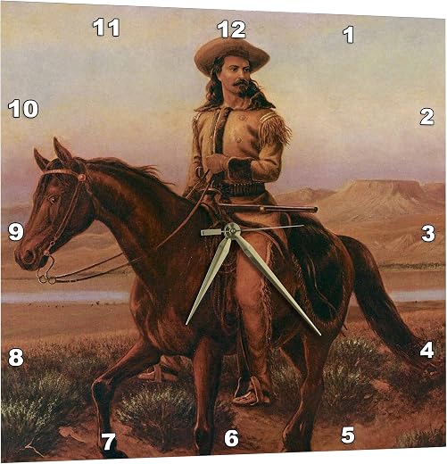 3 d Rose Buffalo Bill Cody Wall Clock, 13 by 13 Inch (DPP 38385 2 )