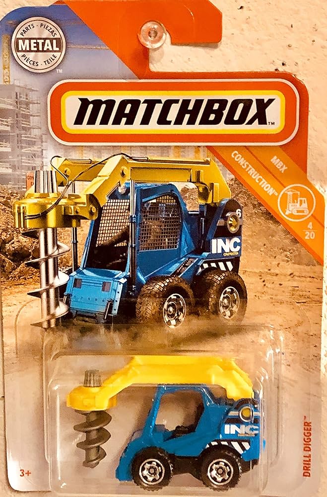 Amazon.co.jp: Matchbox ドリルディガー ブルー 33/100MBX 建設