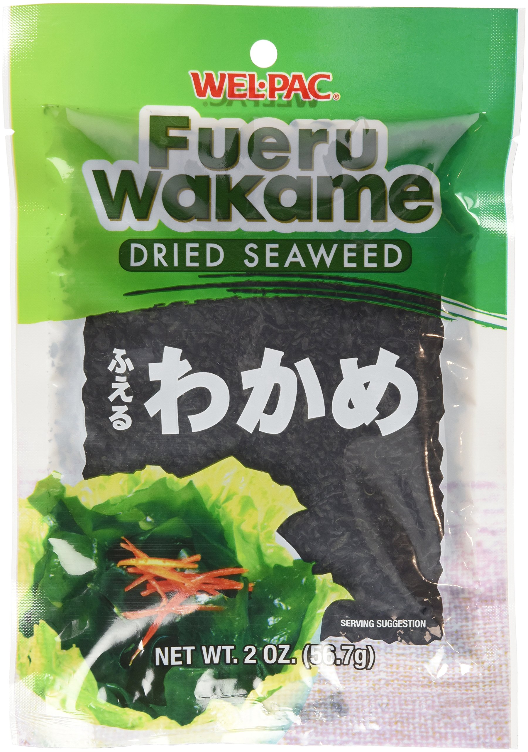 Wel-PacFueru Wakame (Dried Seaweed) Net Wt. 2 Oz. (Pack of 4)
