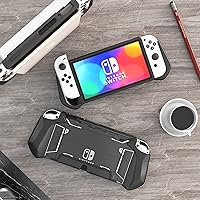 Vista 7 de Mumba Funda acoplable para Nintendo Switch OLED 2021 serie Blade TPU Grip funda protectora accesorios compatibles con Nintendo Switch OLED de 7