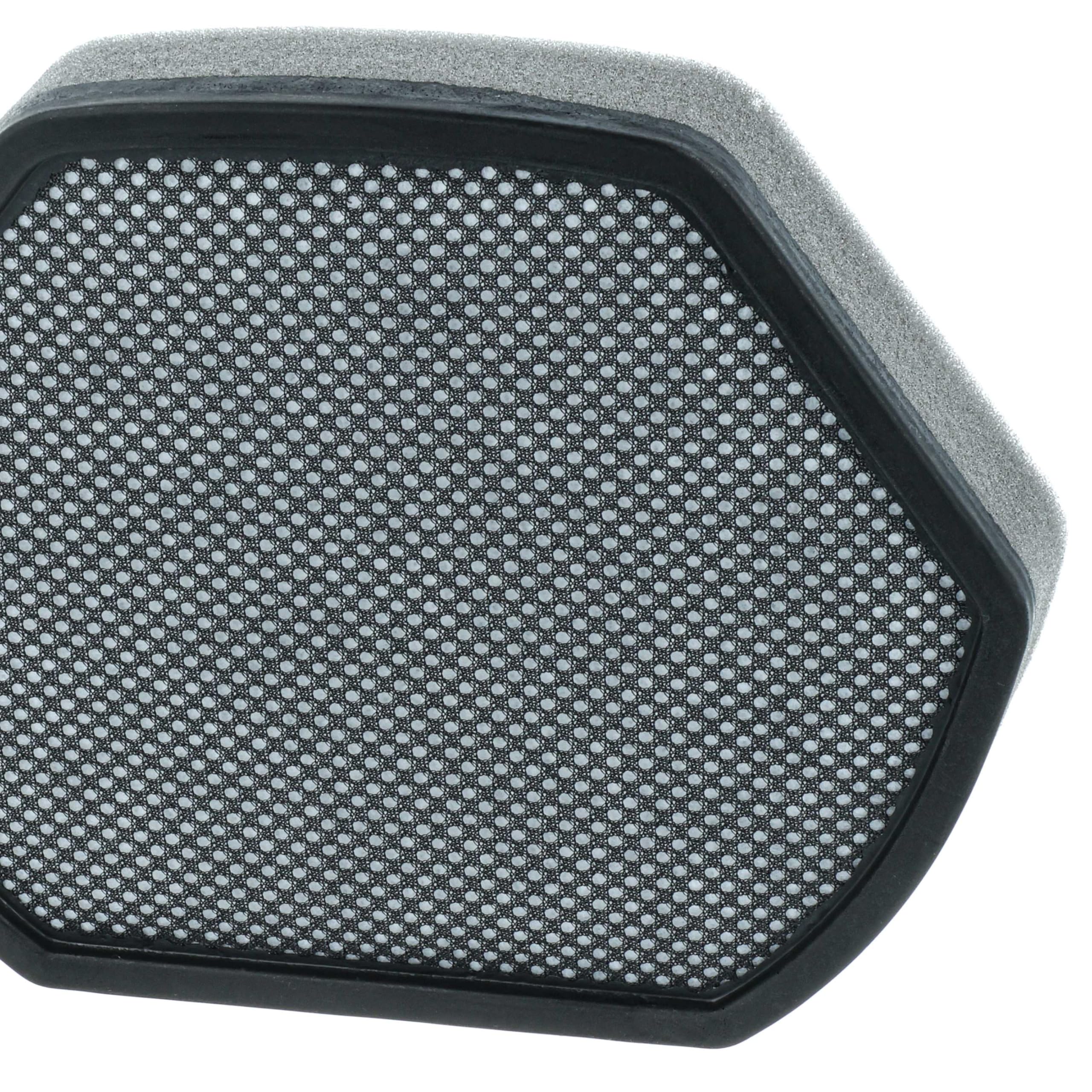 vhbw 4x Filtro de aspiradora compatible con Siemens VSX22030/01 - Filtro de espuma negro gris