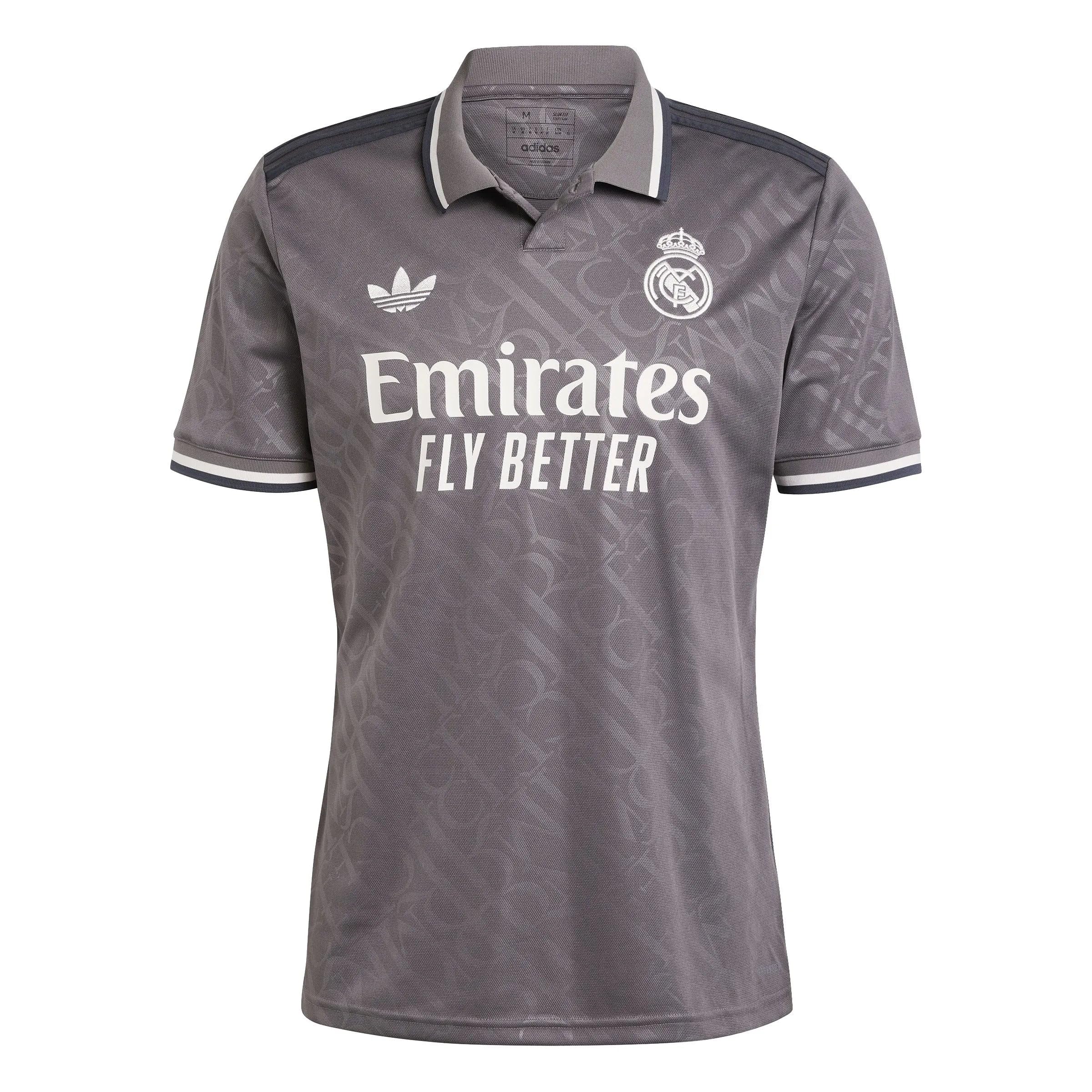 Adidas Men's Charcoal Real Madrid 24/25 Third Jersey, Large