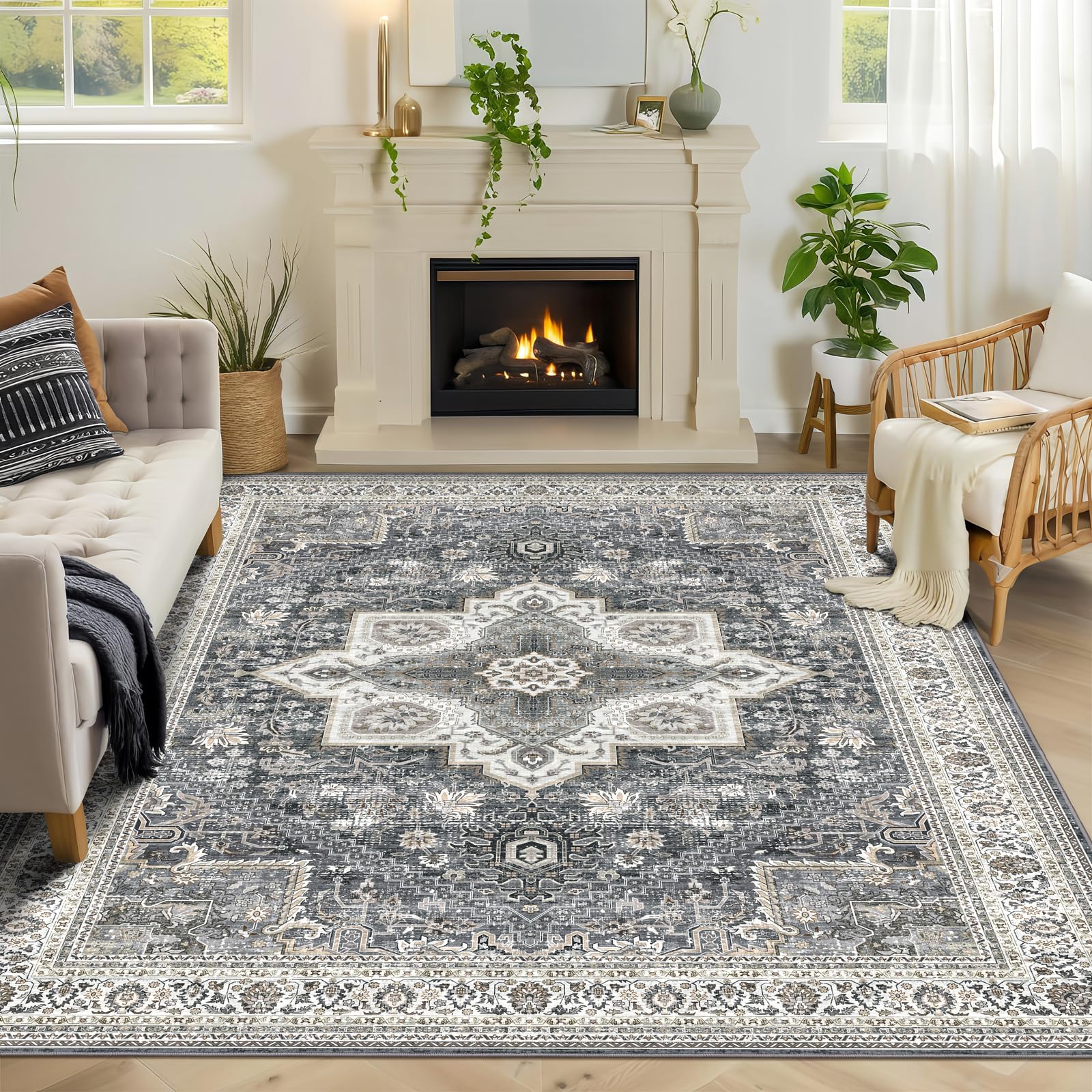 WARMYS Front Door Mat Indoor Outdoor Entrance Washable All-Weather Colorful Dog Home Doormat Stain and Fade Resistant Non-Slip Low Pile Easy Clean