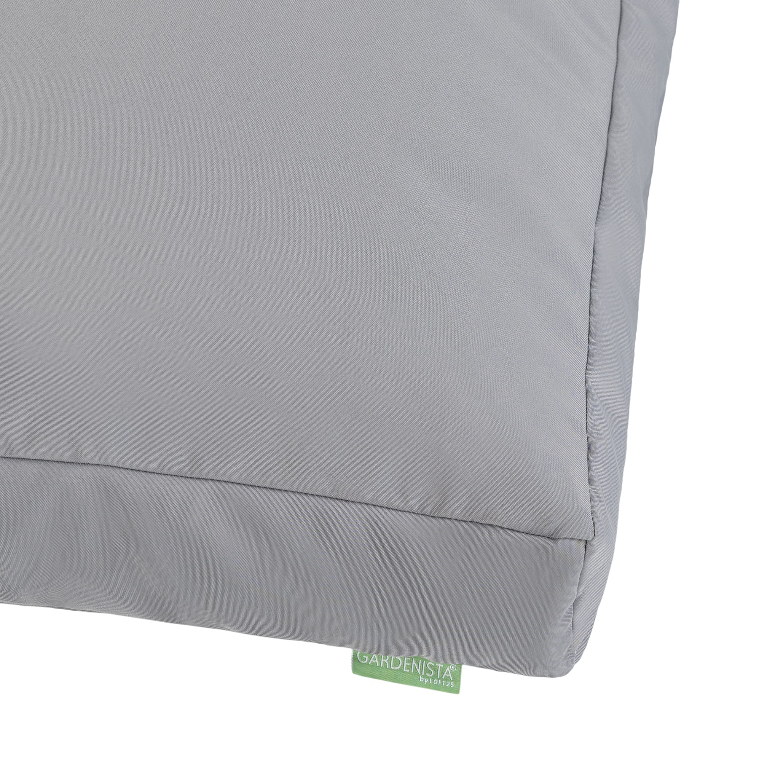 Gardenista Cojín de Suelo Acolchado, Medida 60 x 60 x 10 cm, Cojín Suelo Cuadrado, Cojines para Palets, Banco, Silla y Suelo, Asiento Cómodo Decorativo para Interior (6, Plata)