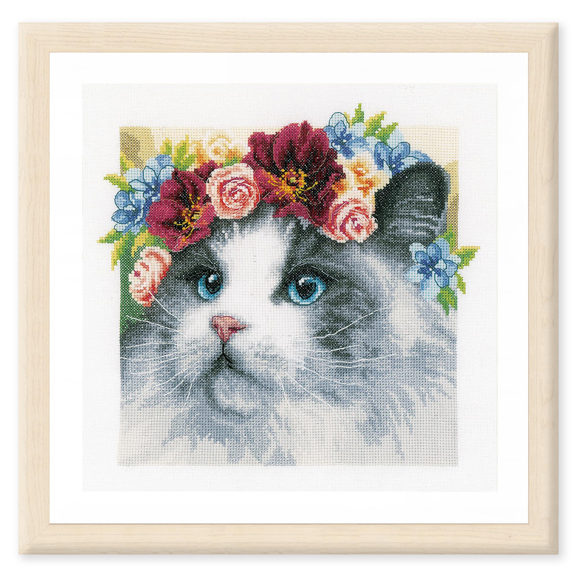 Lanarte Cross Stitch, Flower Crown Ragdoll I (14 Count)