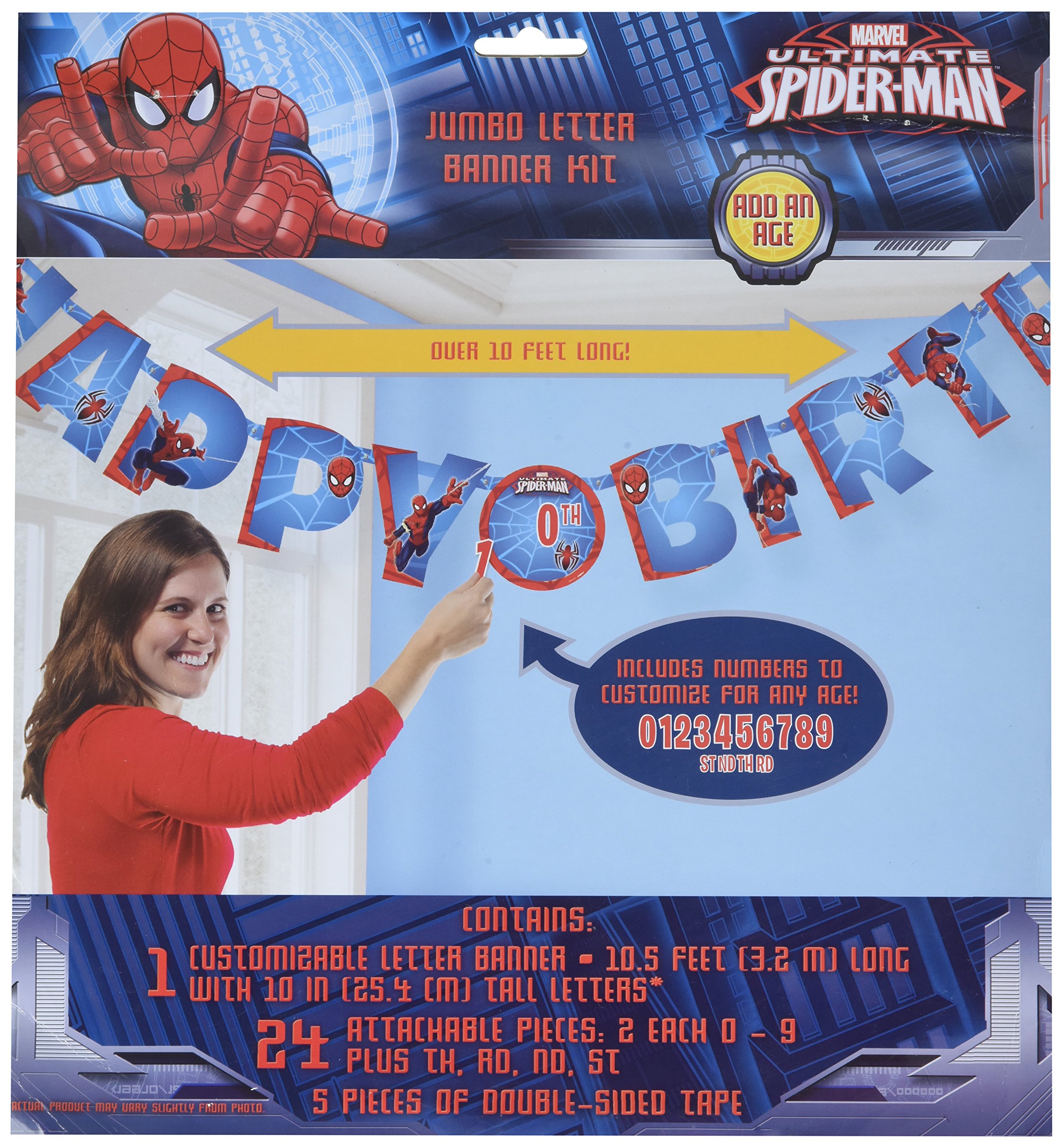 Spiderman Birthday Banner 10 Ft.