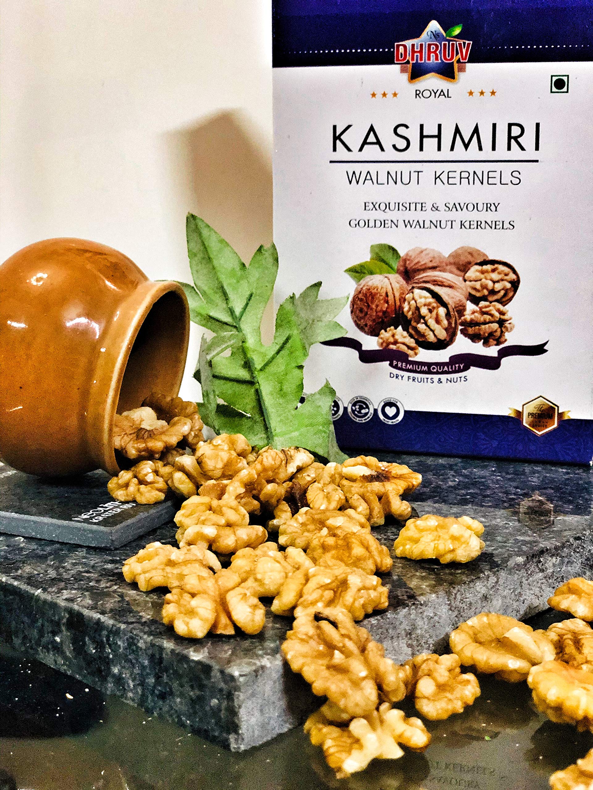 DHRUV Royal Kashmiri Walnut Kernel Quarters, Without Shell Akhrot Giri 1kg (Pack of 4x250Gm) (B08DLMQN3S) Amazon Price History, Amazon Price Tracker