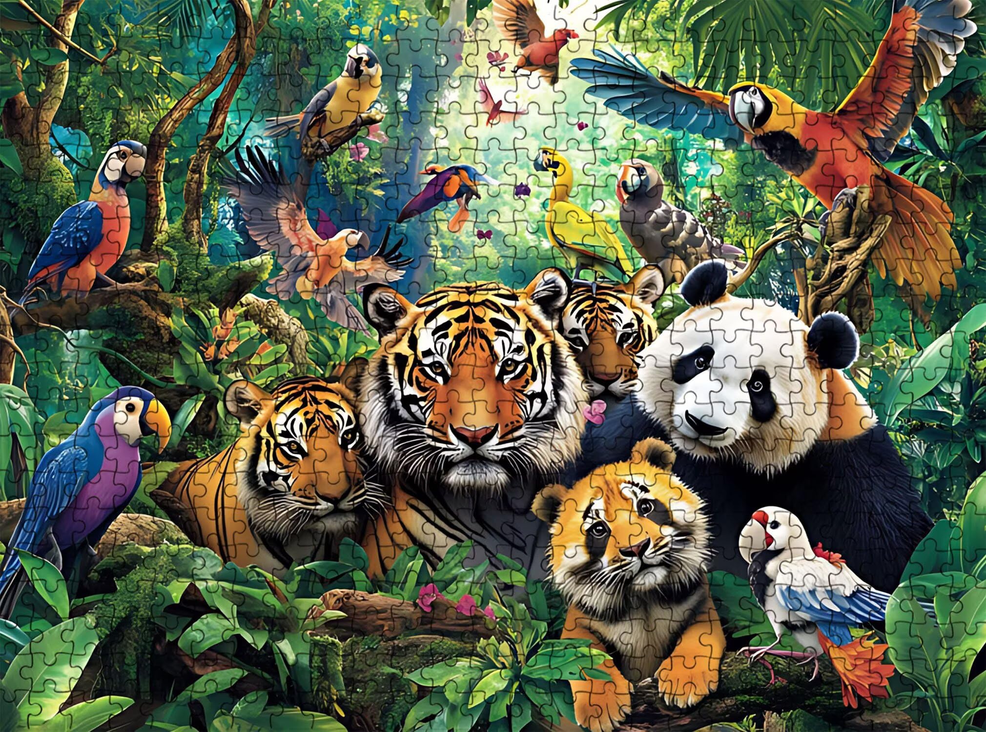 Puzzle 5000 Teile, Holzpuzzle Erwachsene 156 x 105 cm, Kniffliges Denksport Spiel, Großer Puzzlespaß für anspruchsvolle Liebhaber, Familienspiel, Puzzles für Dekor und Geschenk Tier Vogel f0-157