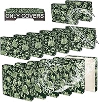 Vista 9 de 14 fundas de cojín de patio para juegos de asientos seccionales de muebles de exterior de 7 piezas, resistentes al agua, más 2 almohadas decorativas