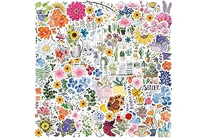 151 pcs Flowers Stickers: Aesthetic Botanical Delights for Creative Expression