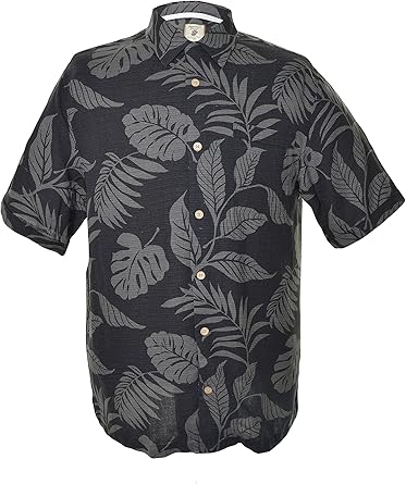 Black silk hawaiian shirt Clearance