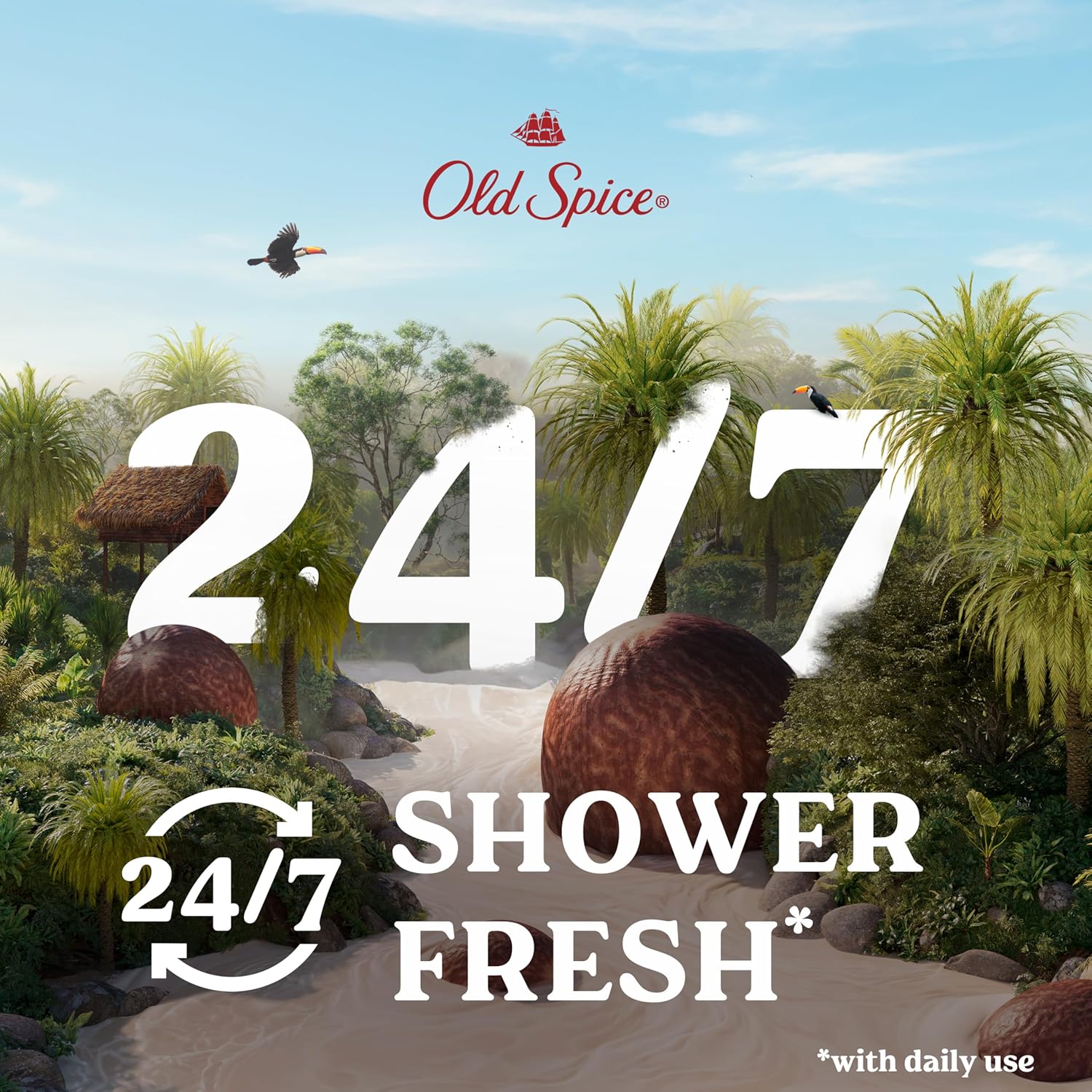 Old Spice Cleansing Body Wash for Men, 24/7 Shower Fresh with Lasting Scent, Restore & Renew, Gentle on Skin, Vitamin B3, Moisturize with Shea Butter Scent, 18 oz (Pack of 4)