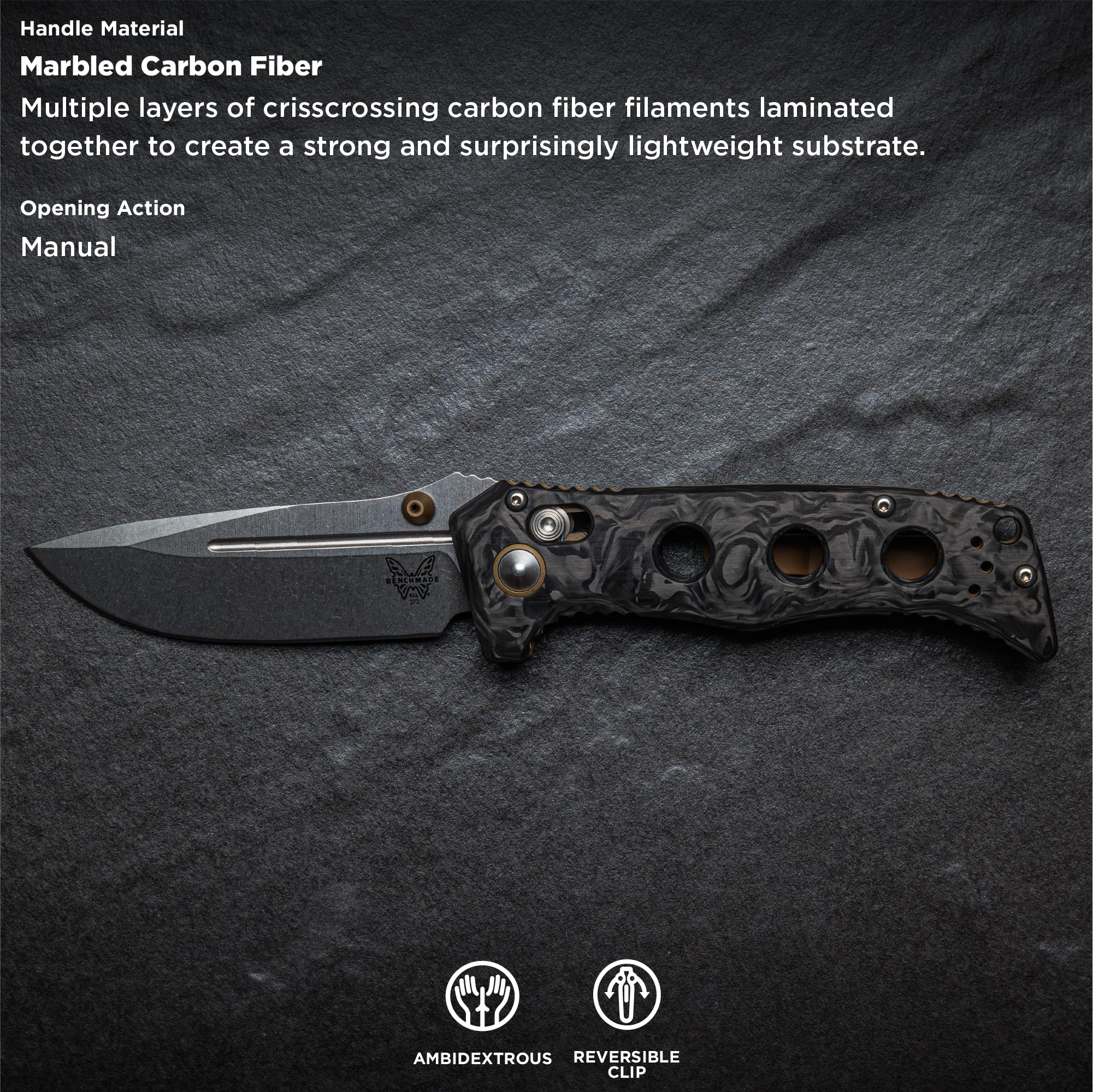 Amazon.com : Benchmade - Mini Adamas 273 Tactical Knife with Black 